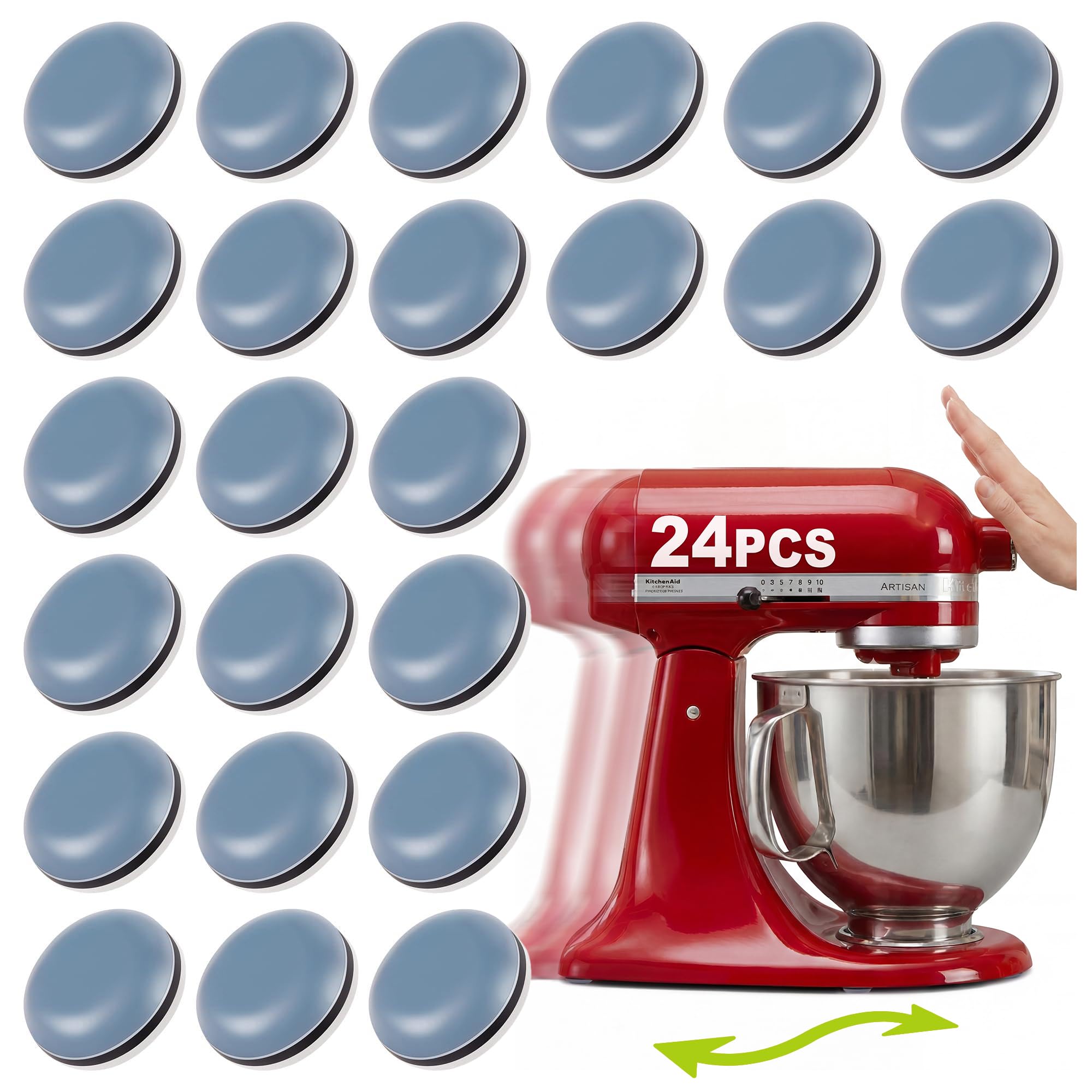 Appliance Sliders for Kitchen 24 PCS Self-Adhesive Small Kitchen - Product Imagery