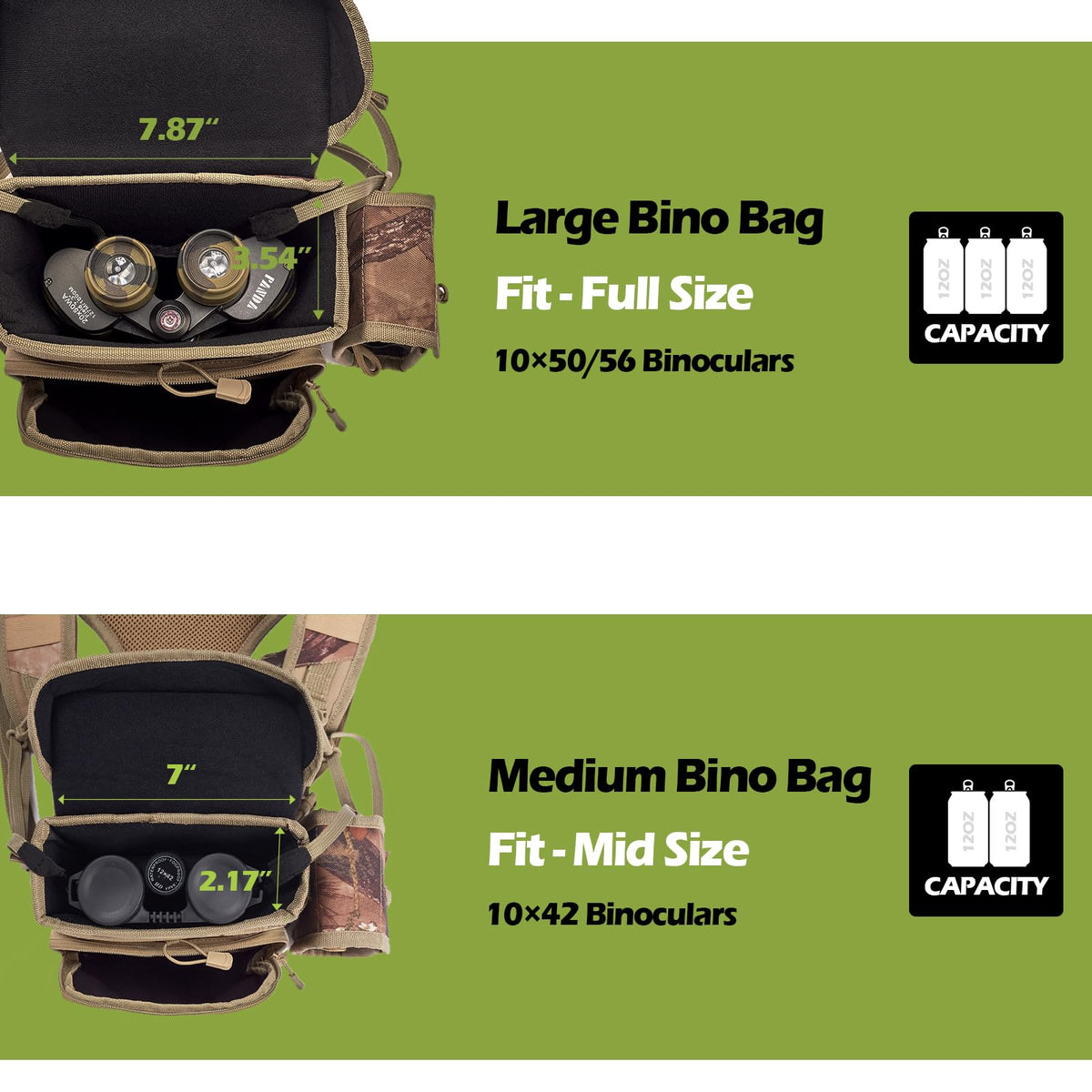 Binocular Harness Chest Pack with Rangefinder Pouch Bino - Wild Cedar Official Imagery - 3