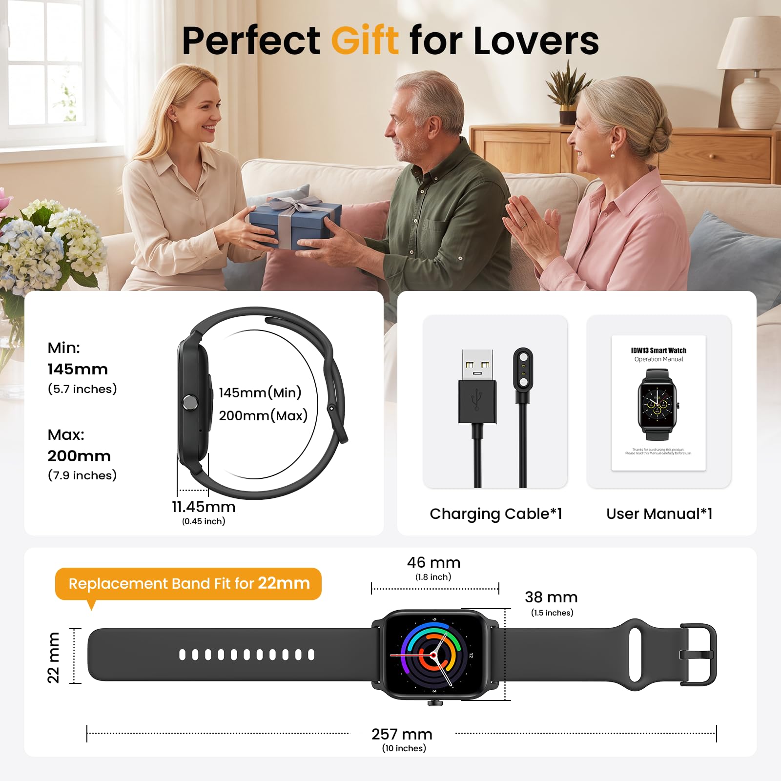 Fitpolo Smart Watches for Men Android & iPhone, Alexa Built-in   IP68 - View 9