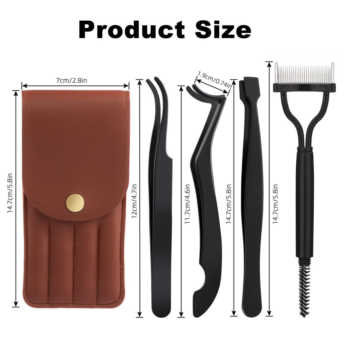 Lash Cluster Tweezer 4 PCS Eyelash Applicator Tweezers Lash - ekysso Official Product Imagery - 3