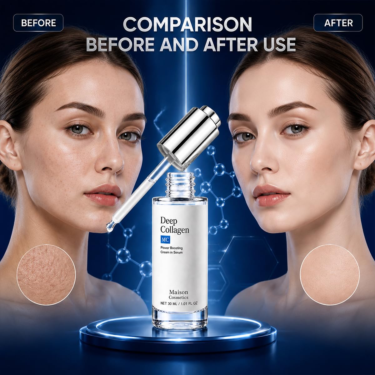 Maison Cosmetics Deep Collagen Serum Korean Collagen Face - Zorlyna Official Imagery - 8