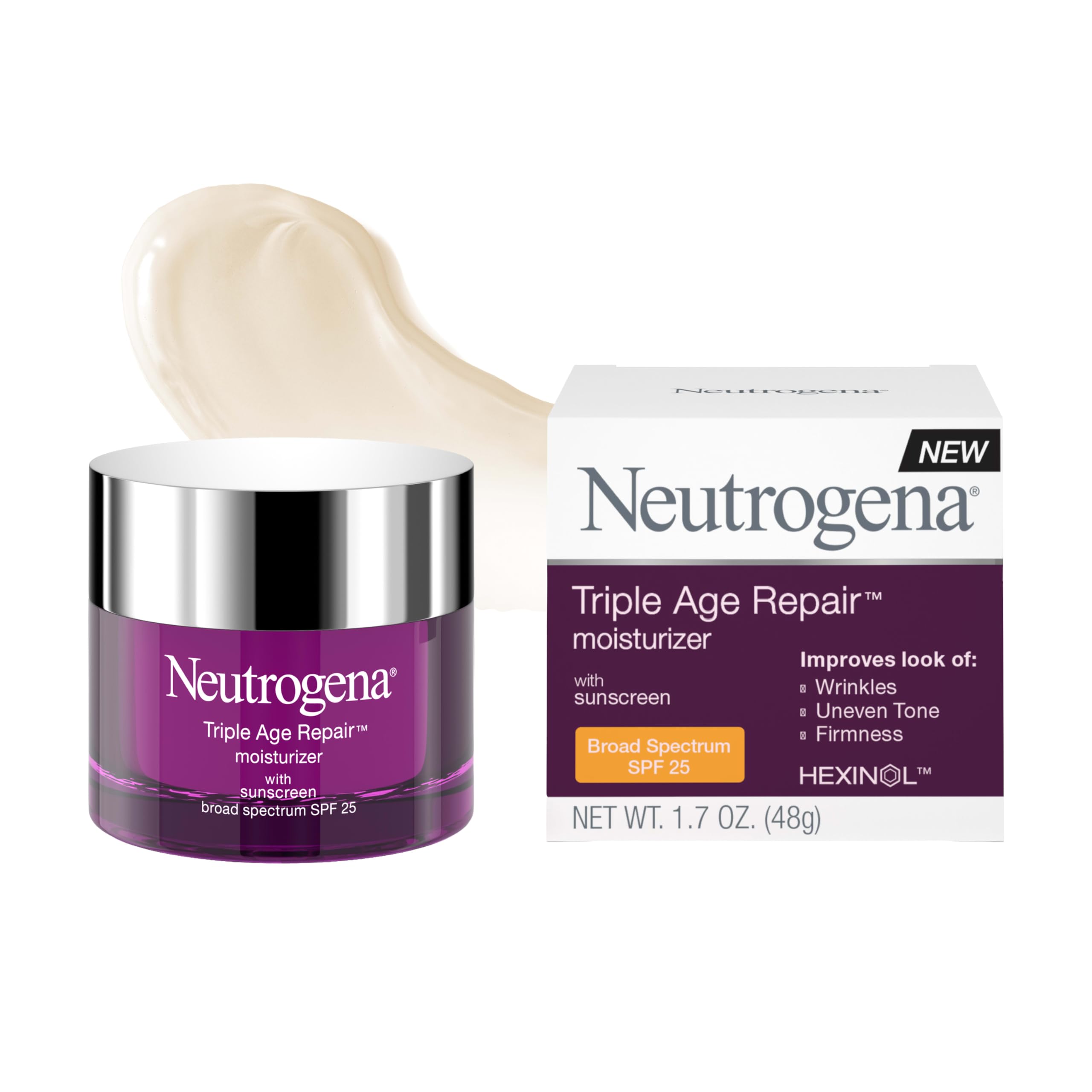 Neutrogena Triple Age Repair Face Moisturizer, SPF 25, 1.7 fl. oz - Neutrogena