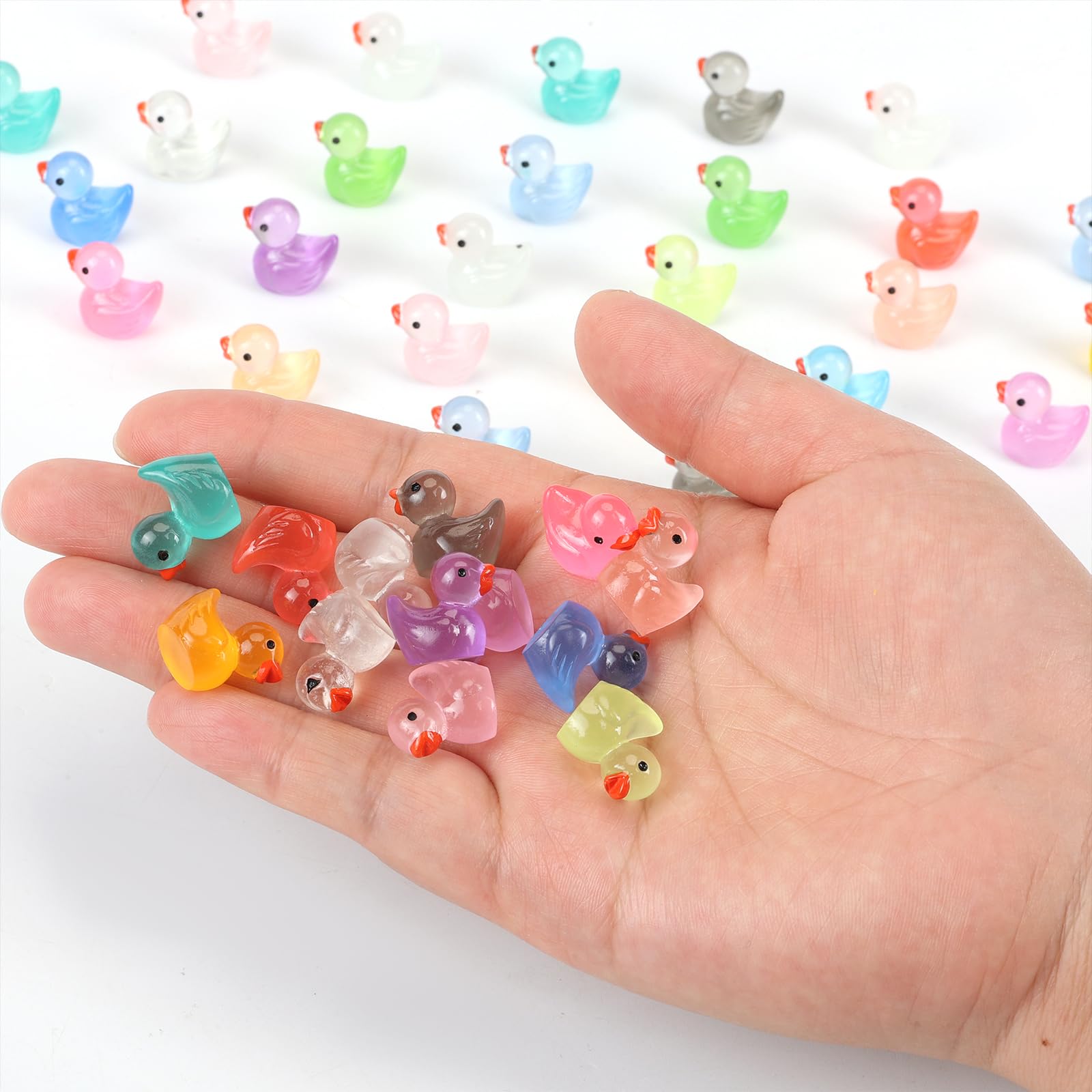 JWAJWY Mini Ducks 100 Pack Tiny Ducks Glow in The Dark - JWAJWY Official Product View 5
