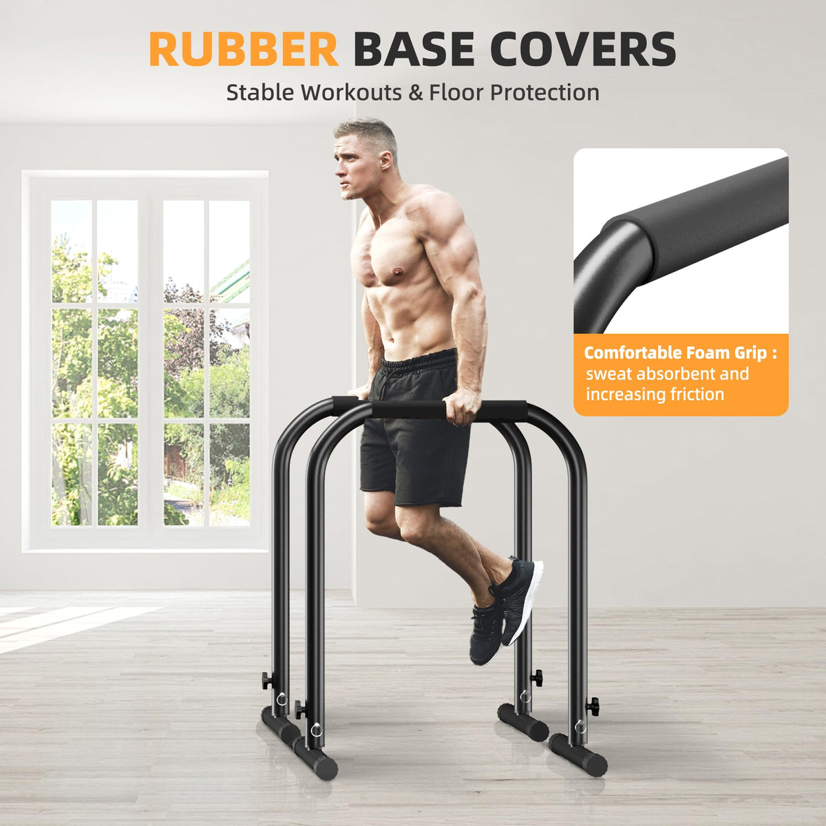 Outdoor Basic Adjustable Dip Bar Station - outdoor basic Official Imagery - 4