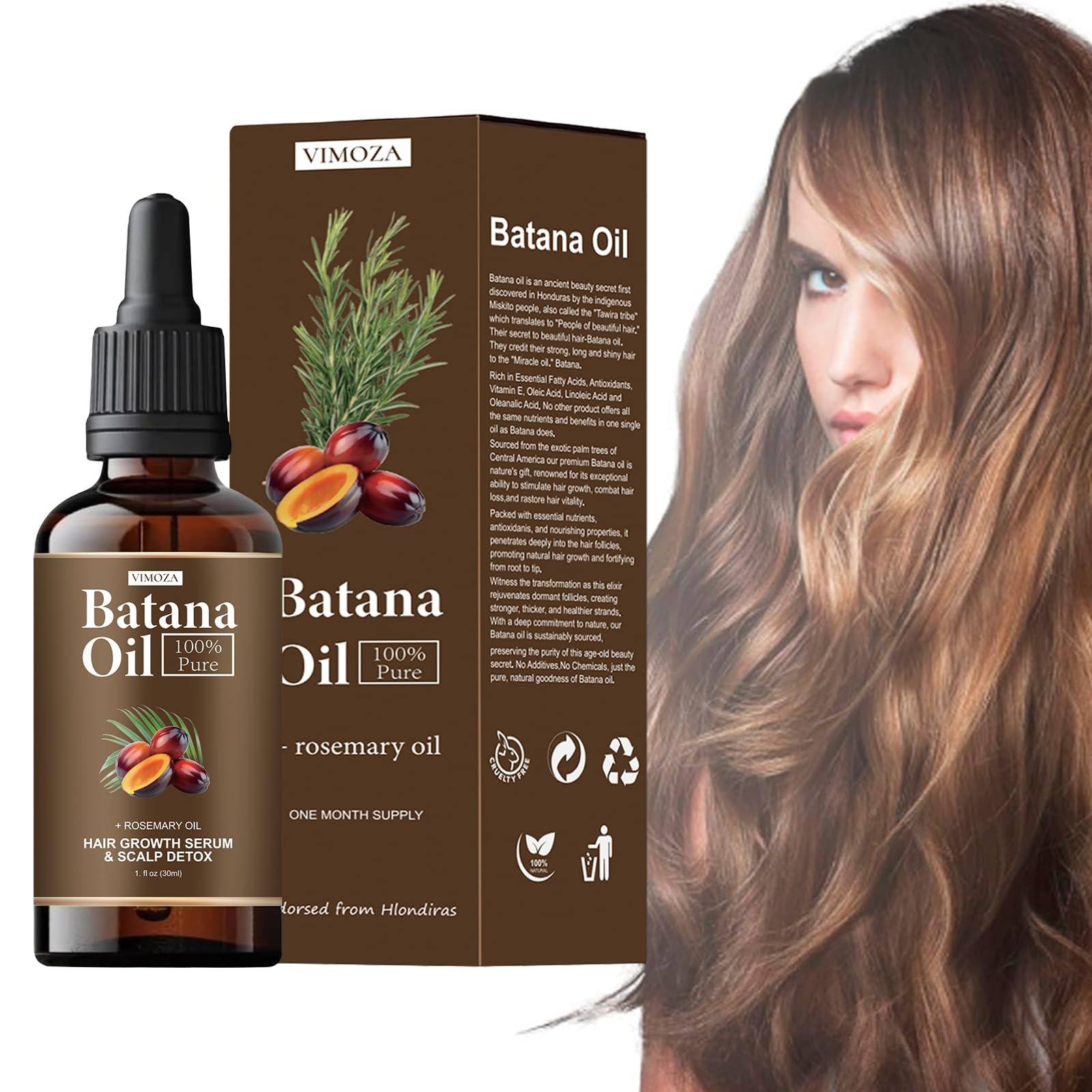 VIMOZA Batana Oil for Hair,Hair Oil with Rosemary for Hair Growth - 100% - VIMOZA Official Product View 8