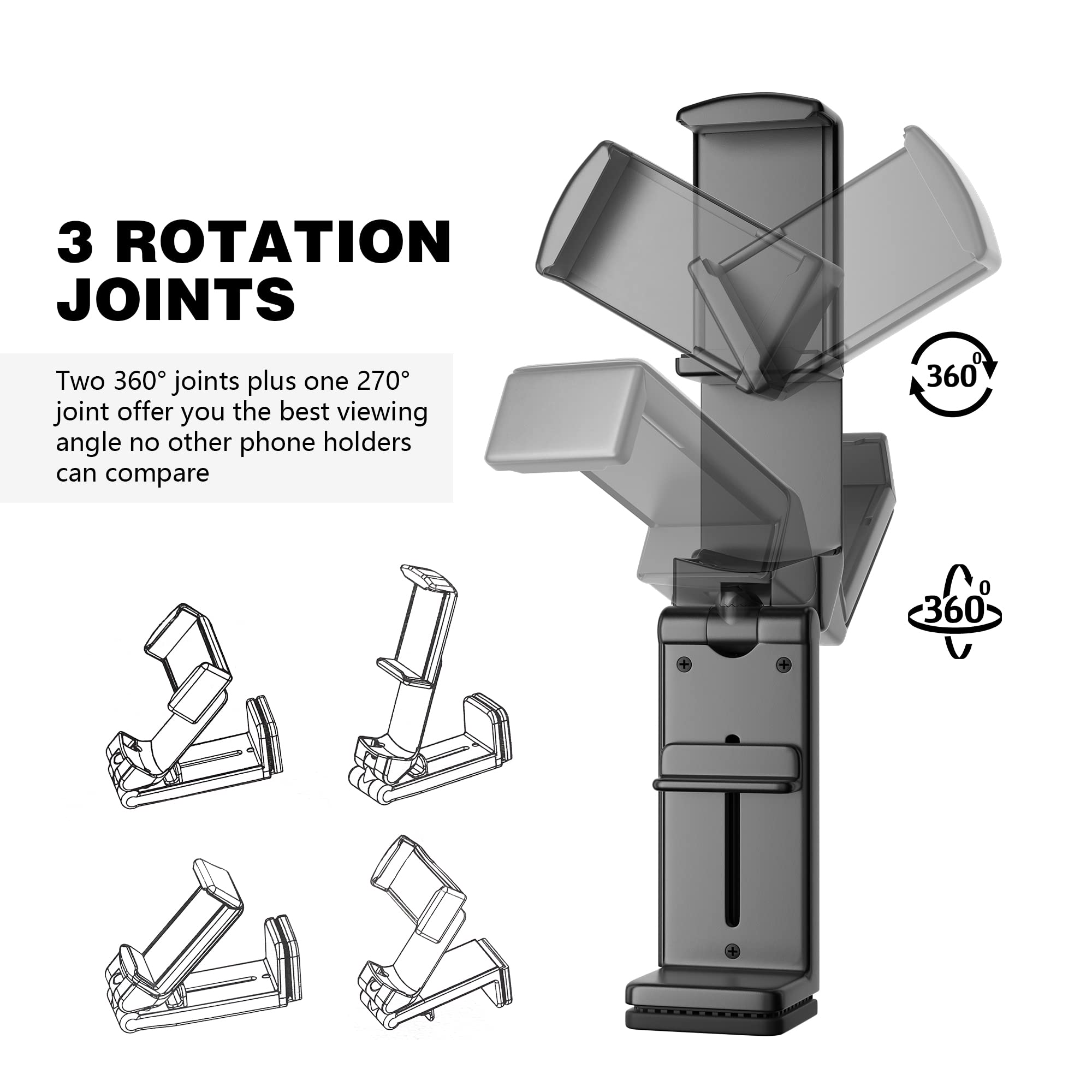 Perilogics Universal Airplane Phone Holder Mount, Plane Travel Es - Perilogics Official Product View 3