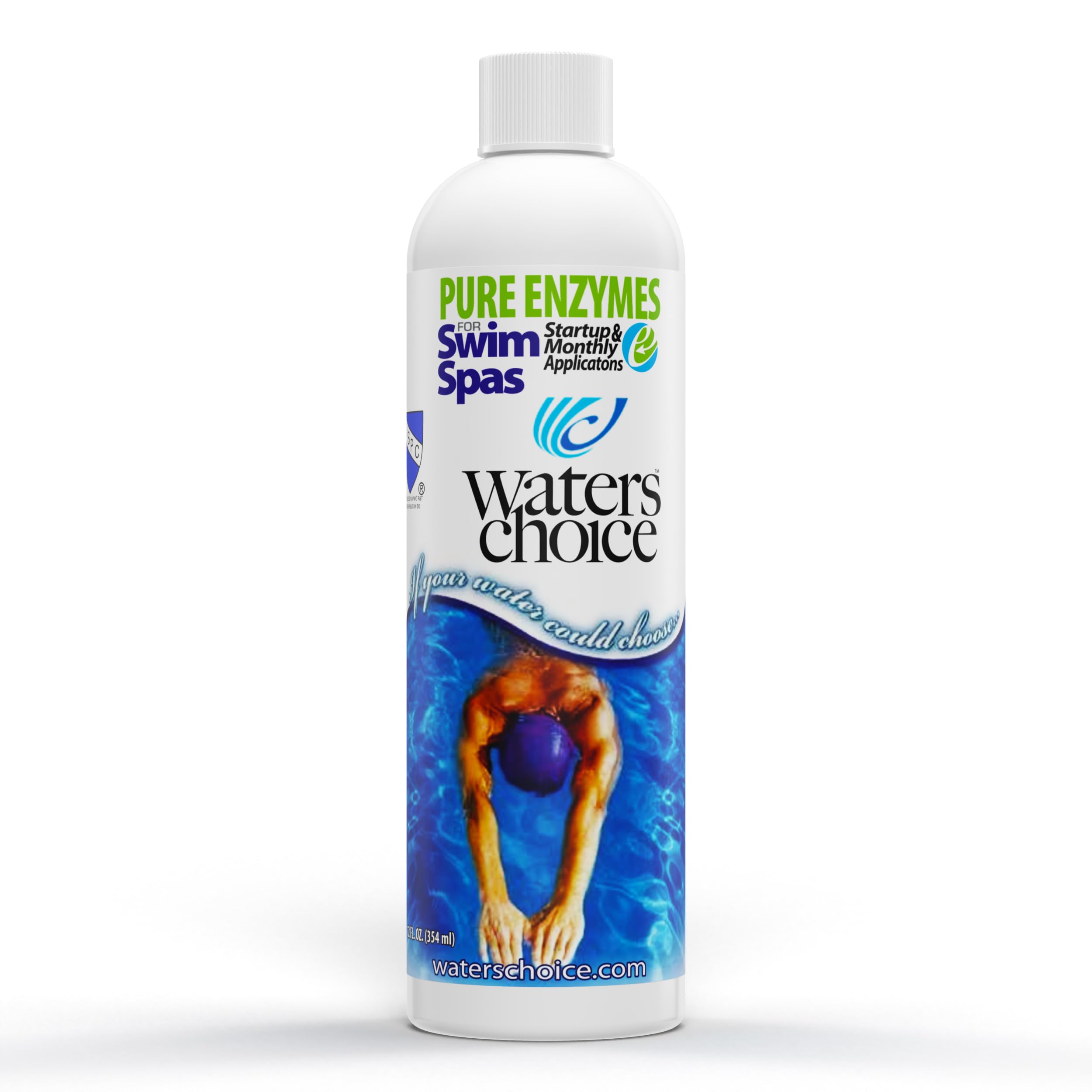 Waters Choice Swim Spa Water Clarifier Natural Enzymes 12 oz - Waters Choice, Inc Official Imagery - 1