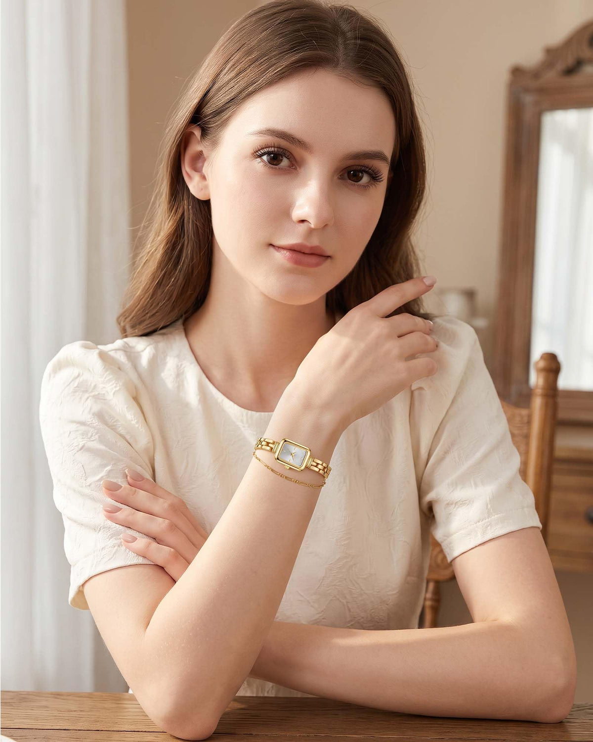 CIVO Dainty Womens Gold Watches Stacking Bracelet Watch - CIVO Official Imagery - 8