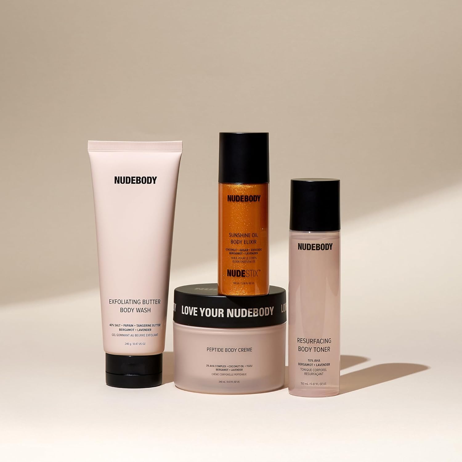 Nudestix Sunshine Oil Body Elixir by Elefair with golden glow, hydrating formula, and gradual tan for radiant skin.