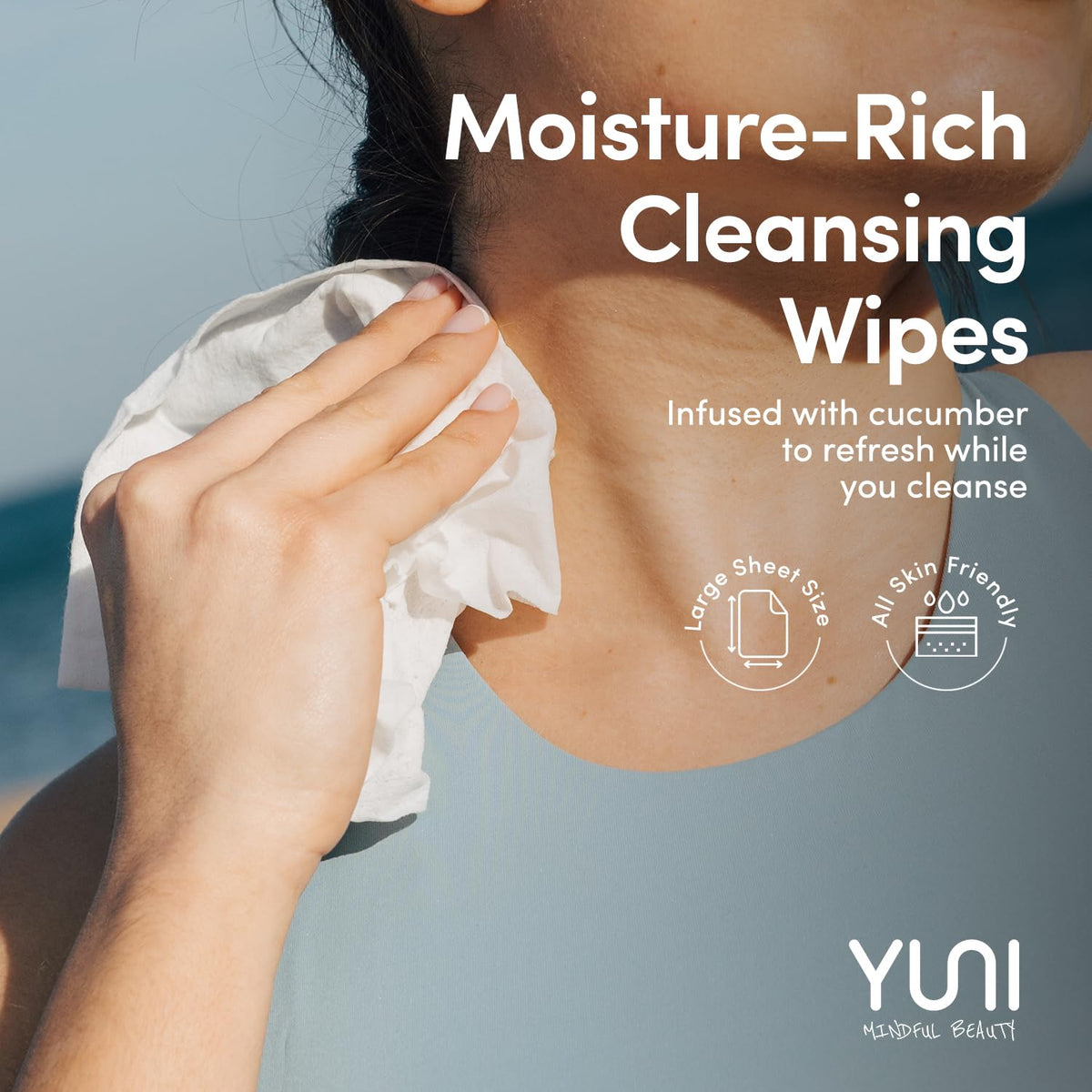 YUNI Beauty Large Body Wipes 12 x 10 Inches - YUNI Beauty Official Imagery - 5