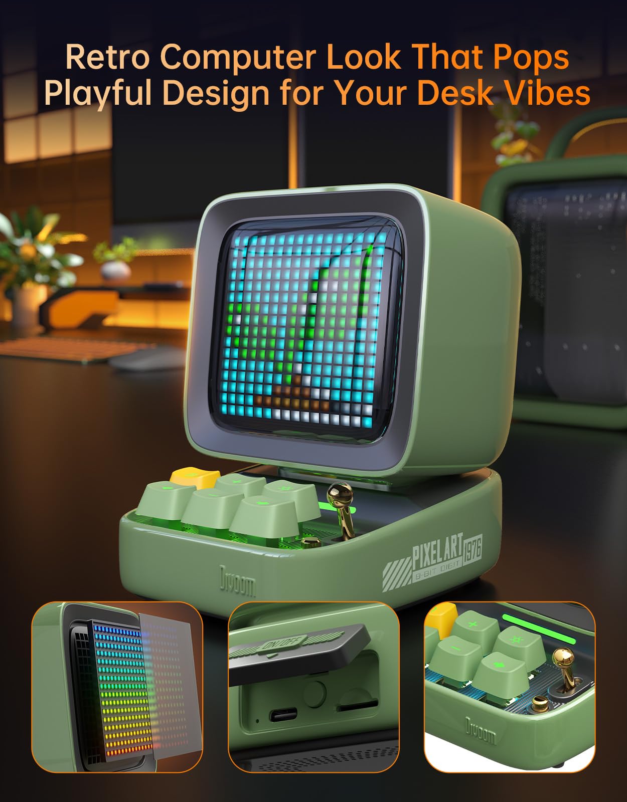 Divoom Ditoo Pro Retro Pixel Art Game Bluetooth Speaker with 16X16 LED App Contr - Divoom Official Product View 8