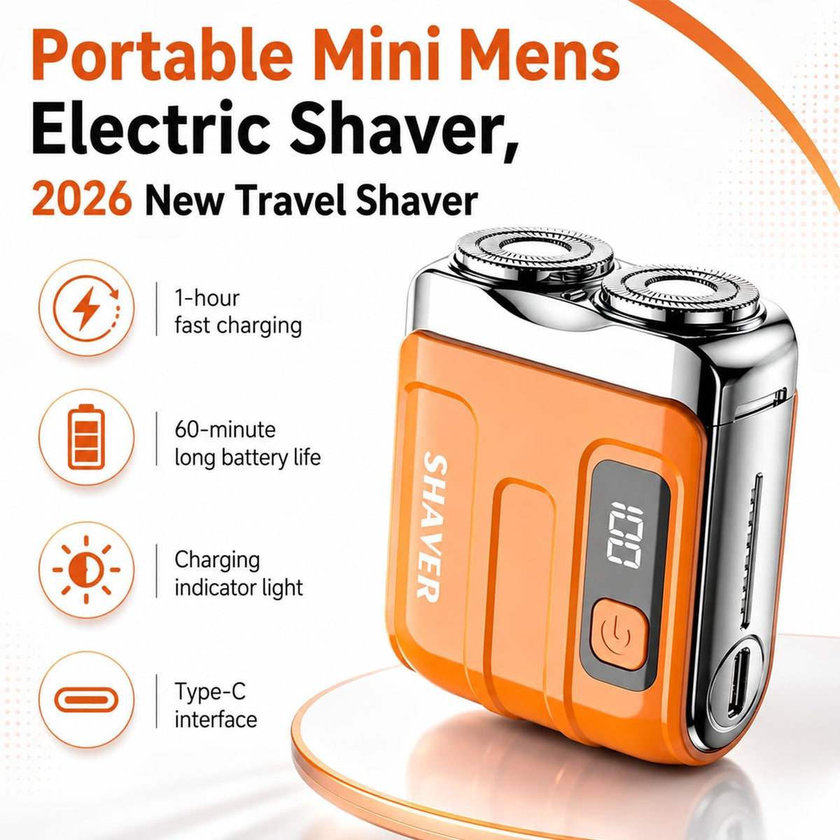 2026 New Portable Mini Electric Shaver for Men Compact Dual - DOUNIU Official Imagery - 3