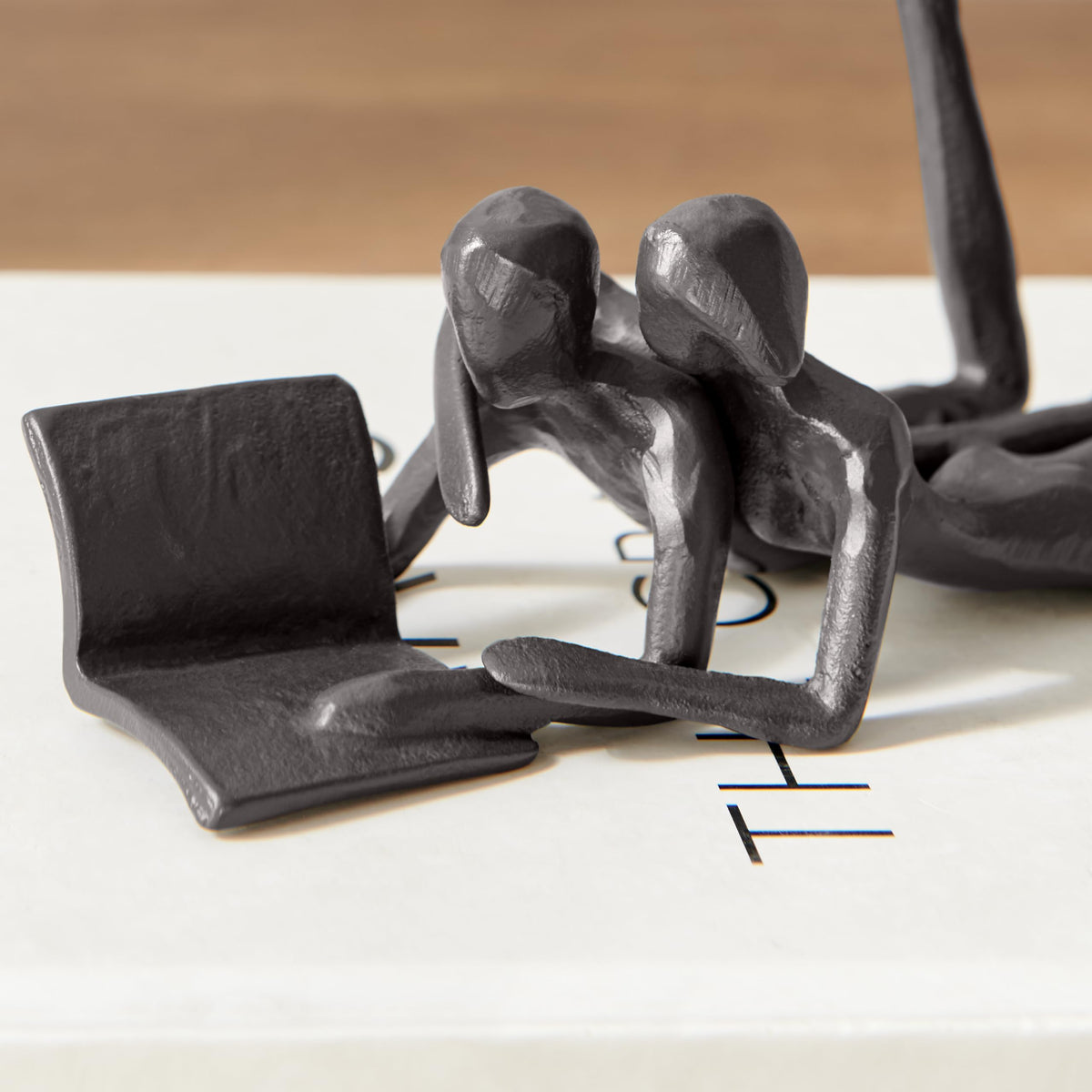 Danya B Brown Cast Iron Abstract Couple Reading Book - Danya B Official Imagery - 6