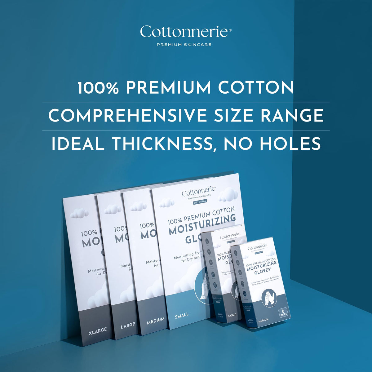 8 Pairs Cottonnerie Original Cotton Gloves for Dry Hands - COTTONNERIE Official Imagery - 3