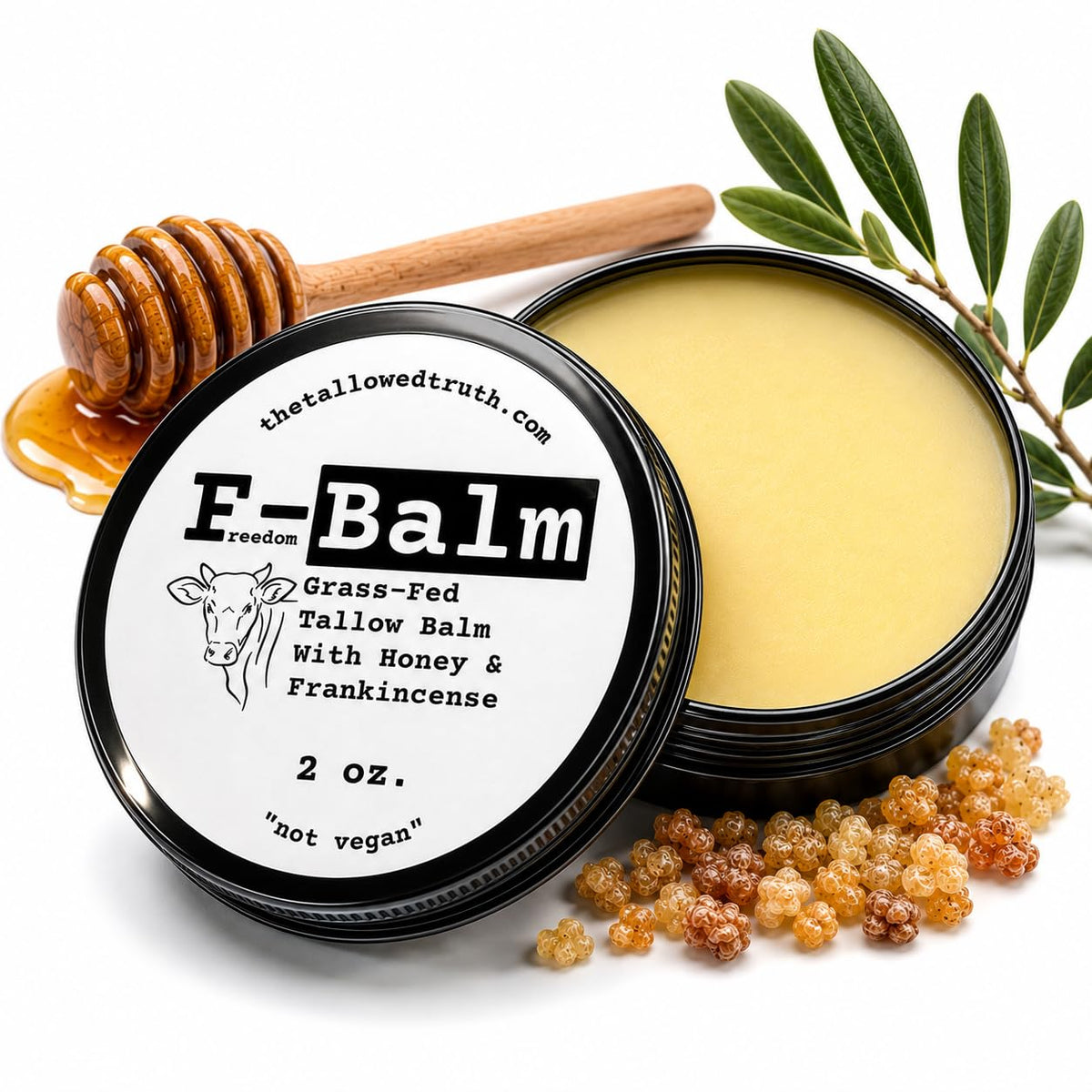 The Tallowed Truth Beef Tallow and Honey Balm 2 oz - The Tallowed Truth Official Imagery - 2