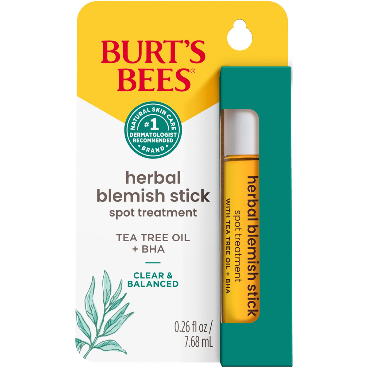 Burt s Bees Herbal Blemish Stick 0 26 Fl Oz Tea Tree Oil - Burt's Bees Official Imagery - 2