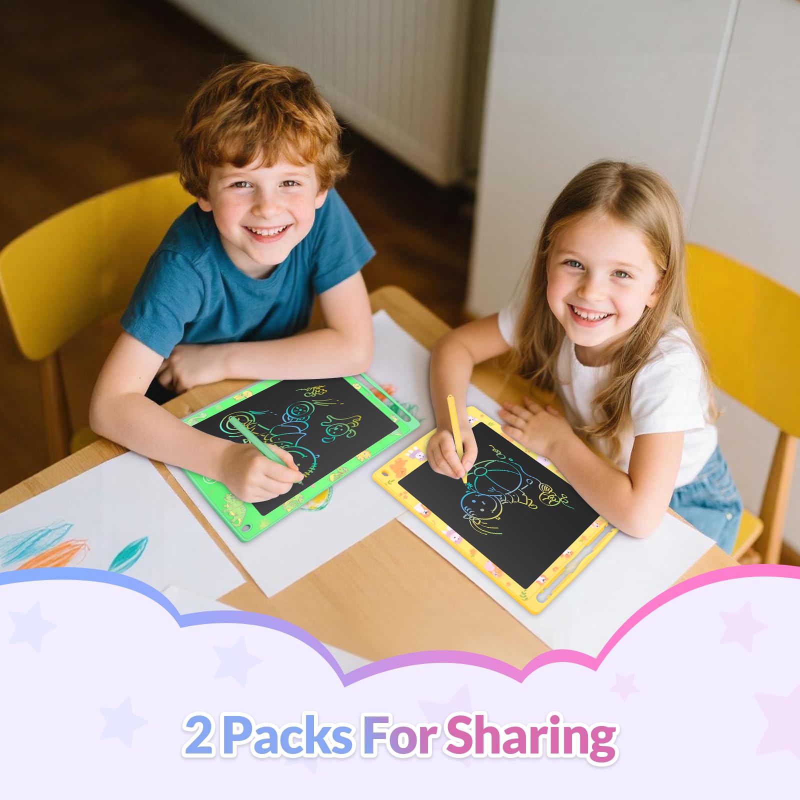 mafiti LCD Writing Tablet 8.5 Inch 2 Pack Colorful Screen Electronic Writing Dra - mafiti Official Product View 4