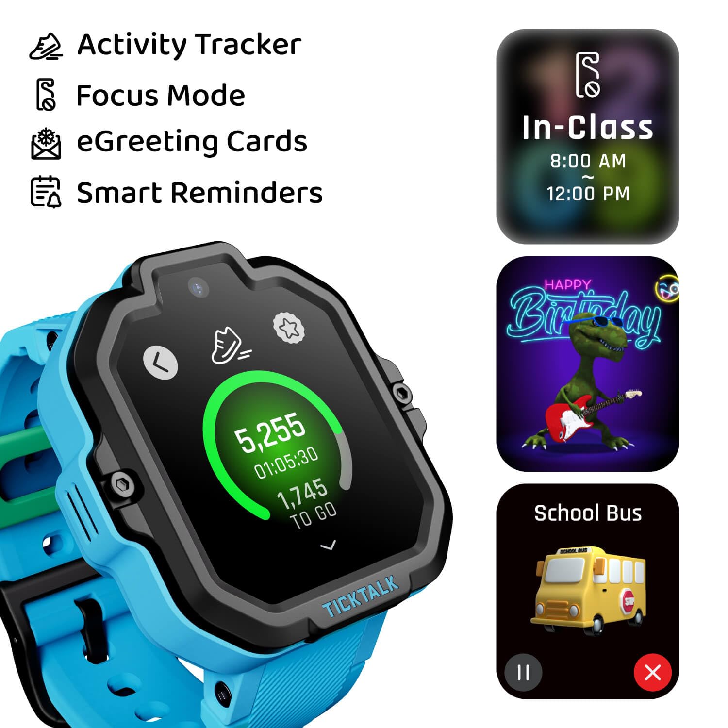 TickTalk5 Kids Smart Watch with GPS Tracker, Calls, Texts & SOS Ages 3 - View 7