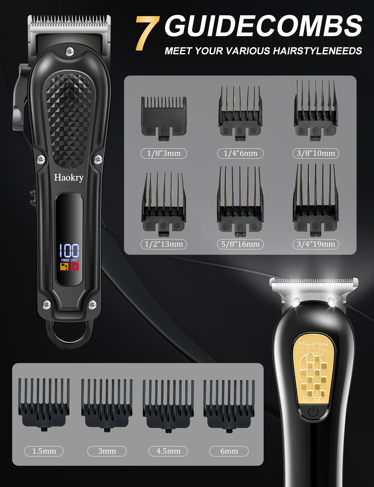 Haokry Hair Clippers Trimmer for Men Professional Barber - Haokry Official Imagery - 8