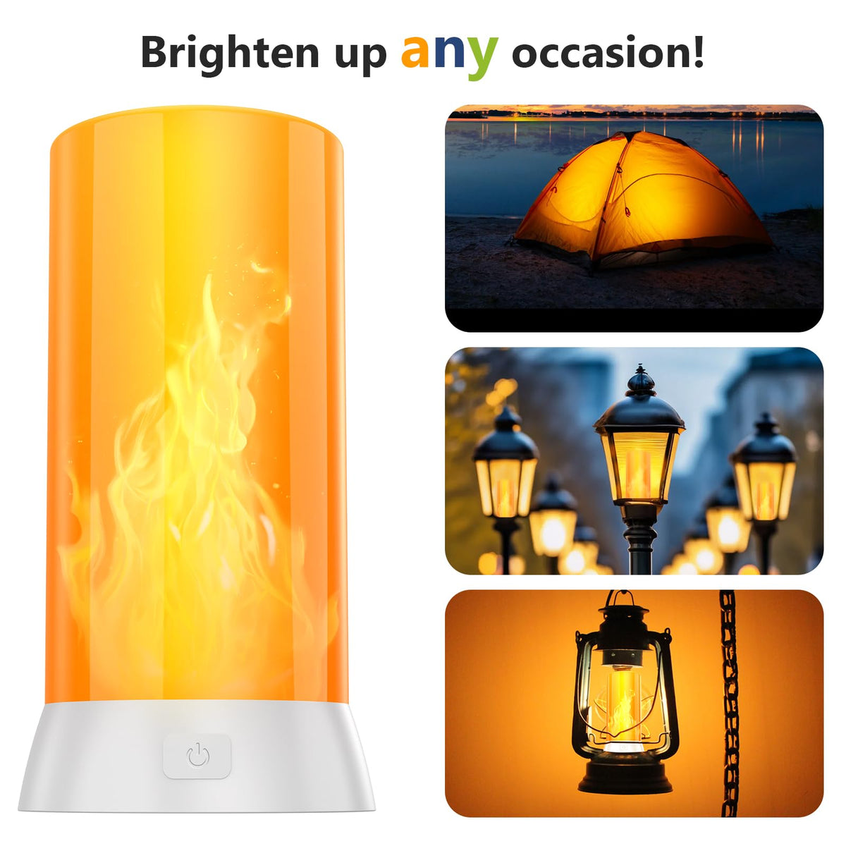 2PCS LED Flame Light USB Rechargeable Flame Lamp with Remote - DI MORE Official Imagery - 2