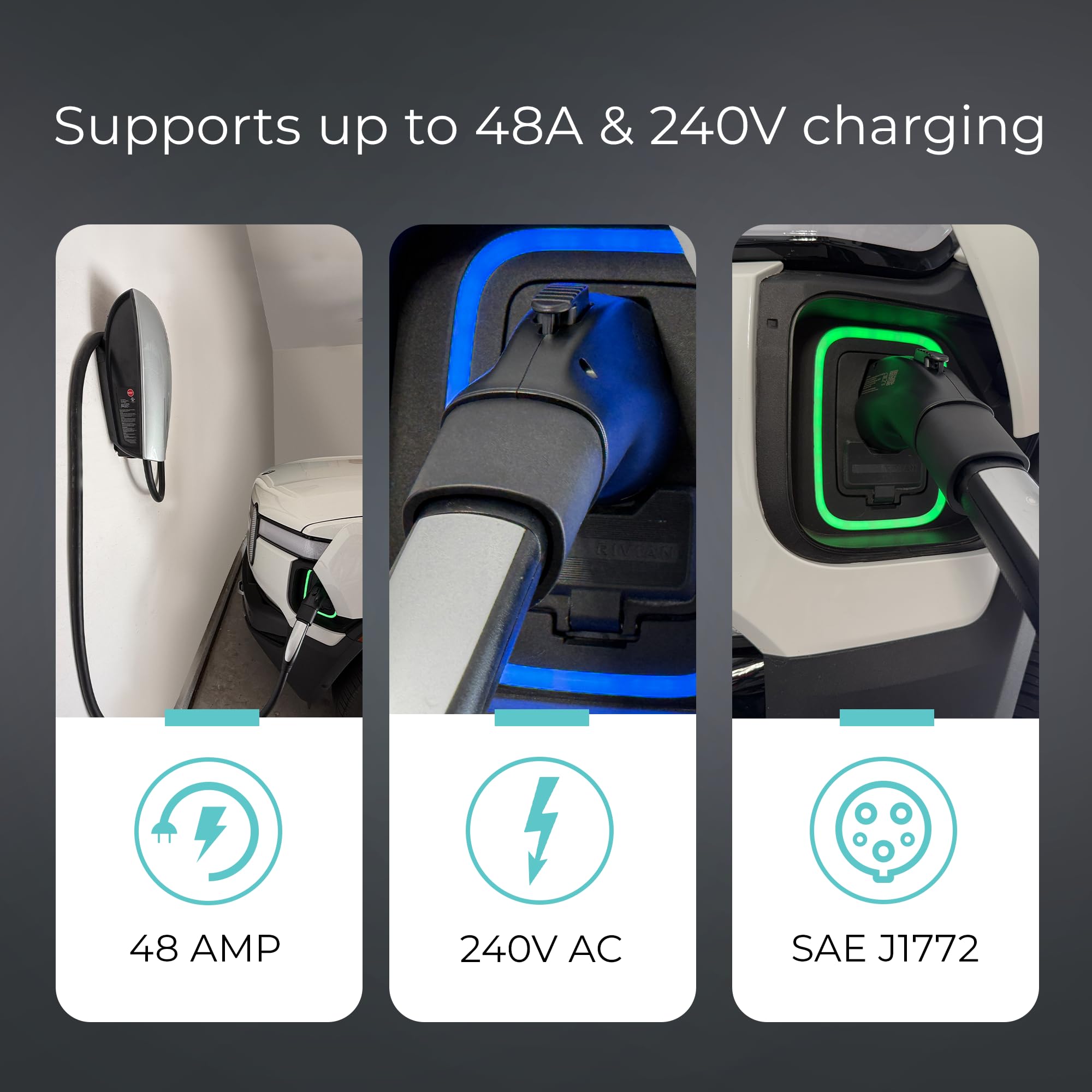Lectron Tesla to J1772 EV Charging Adapter – NACS Converter, 48 Amp & 240V, - Lectron Official Product View 4
