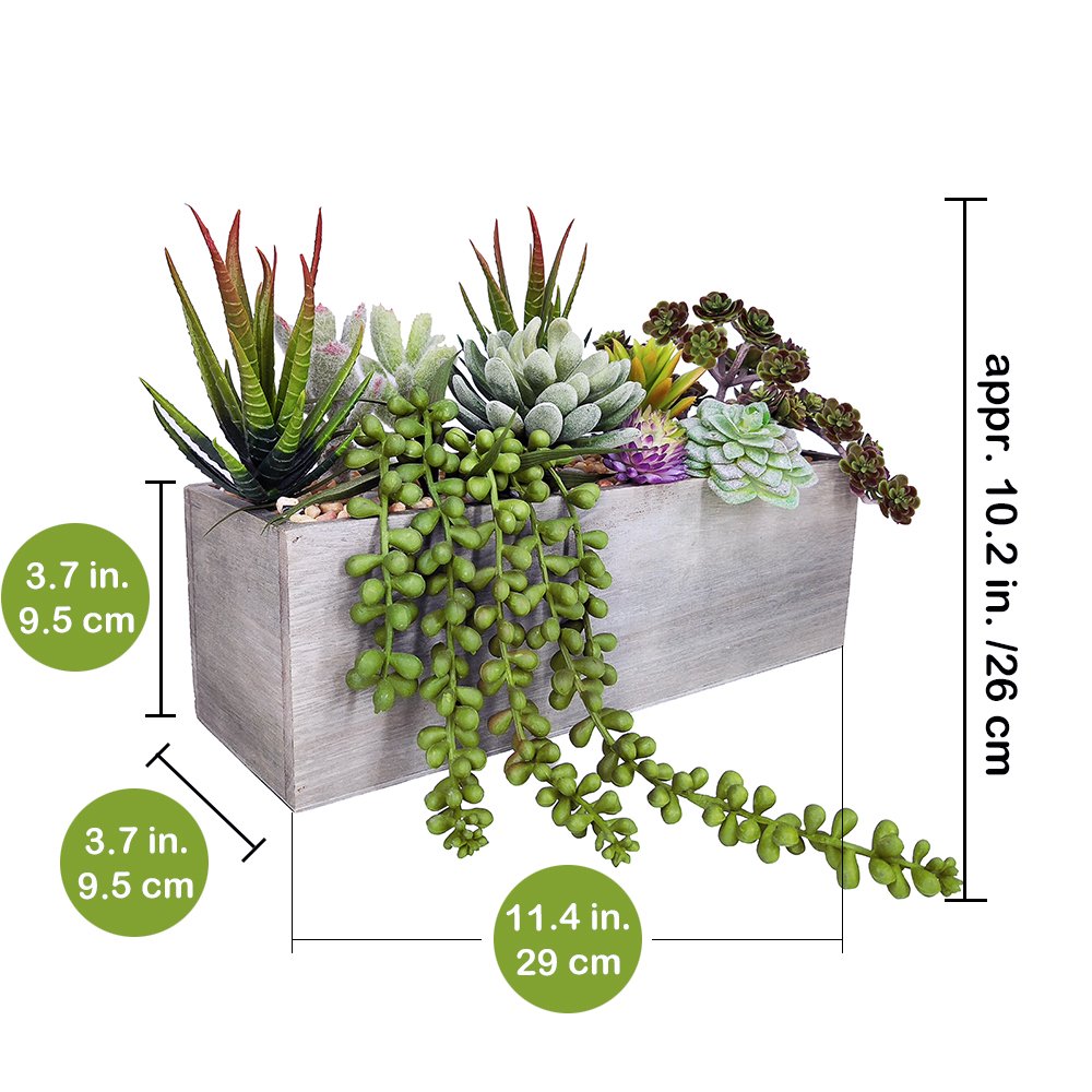 Artificial potted succulent plants arrangement by Supla, realistic fake succulents for home decor in a stylish planter.