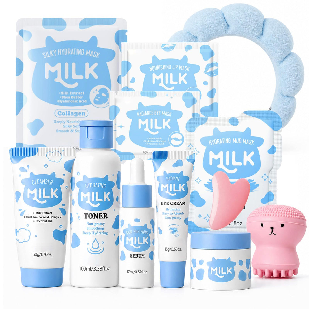 Milk Skin Care Set for Kids Teen Girls 12 IN 1 Moisturizing - Deepmind Official Imagery - 2