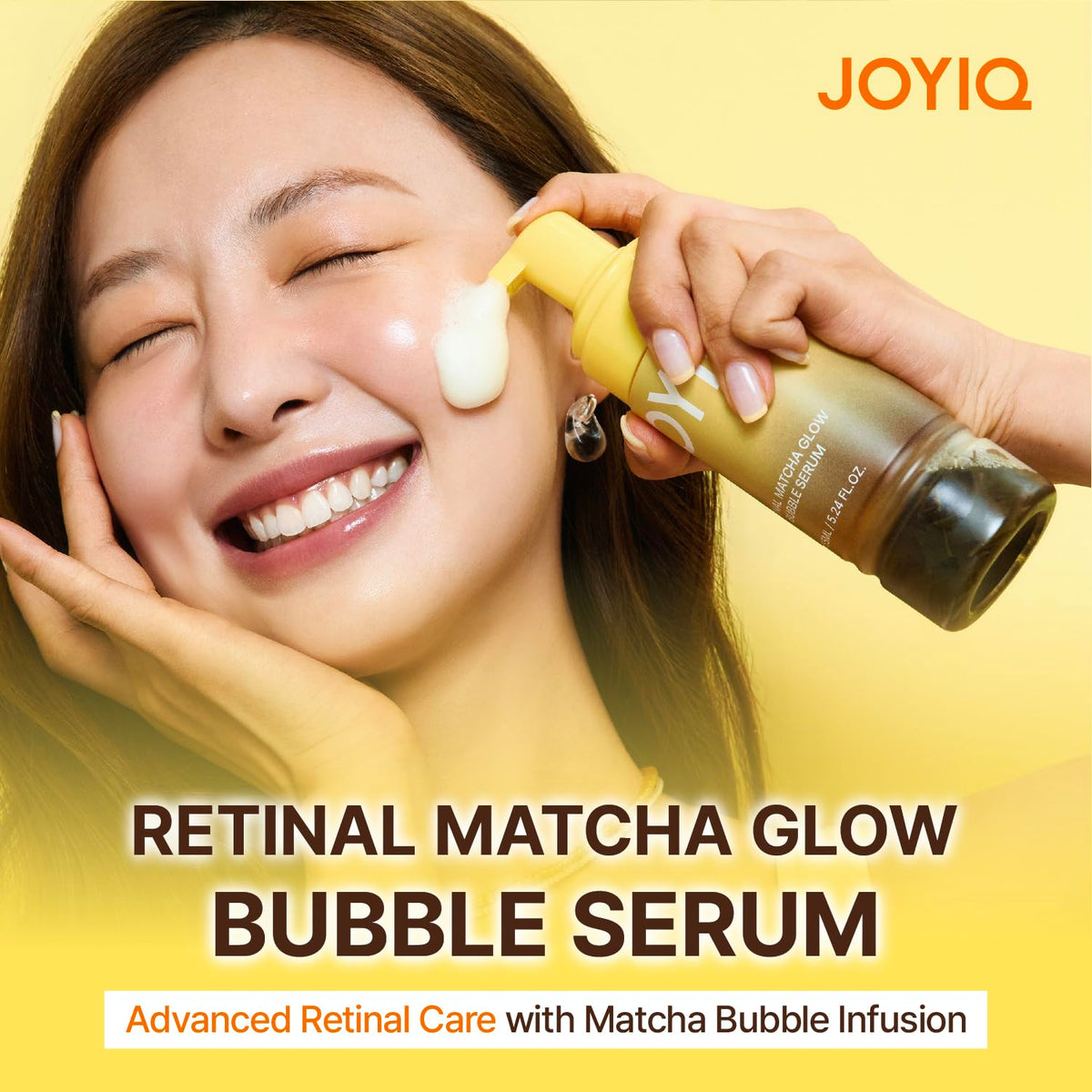 Retinal Matcha Bubble Serum Vegan Glow Ampoule 155ml - JOYIQ Official Imagery - 3