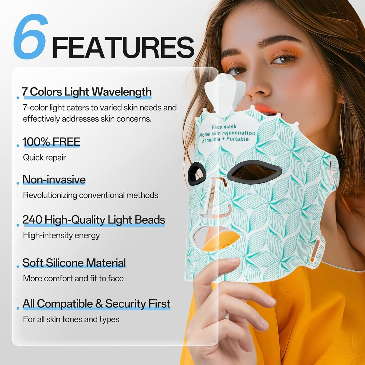 Red Light Mask for Face Women - Facego Official Imagery - 3