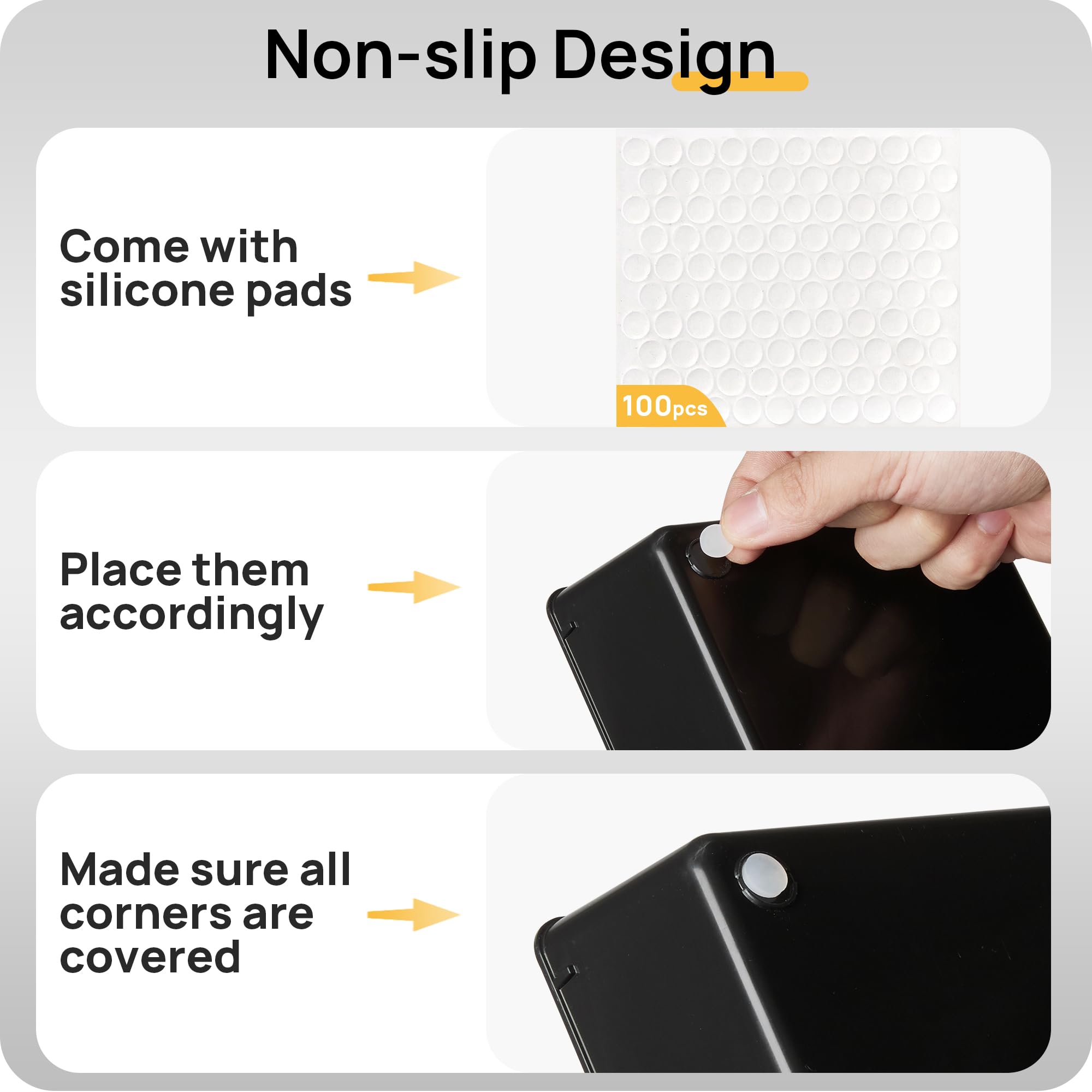 Vtopmart 25 Pack Plastic Drawer Organizers with Non-slip Rubber P by Vtopmart - Angle View 6