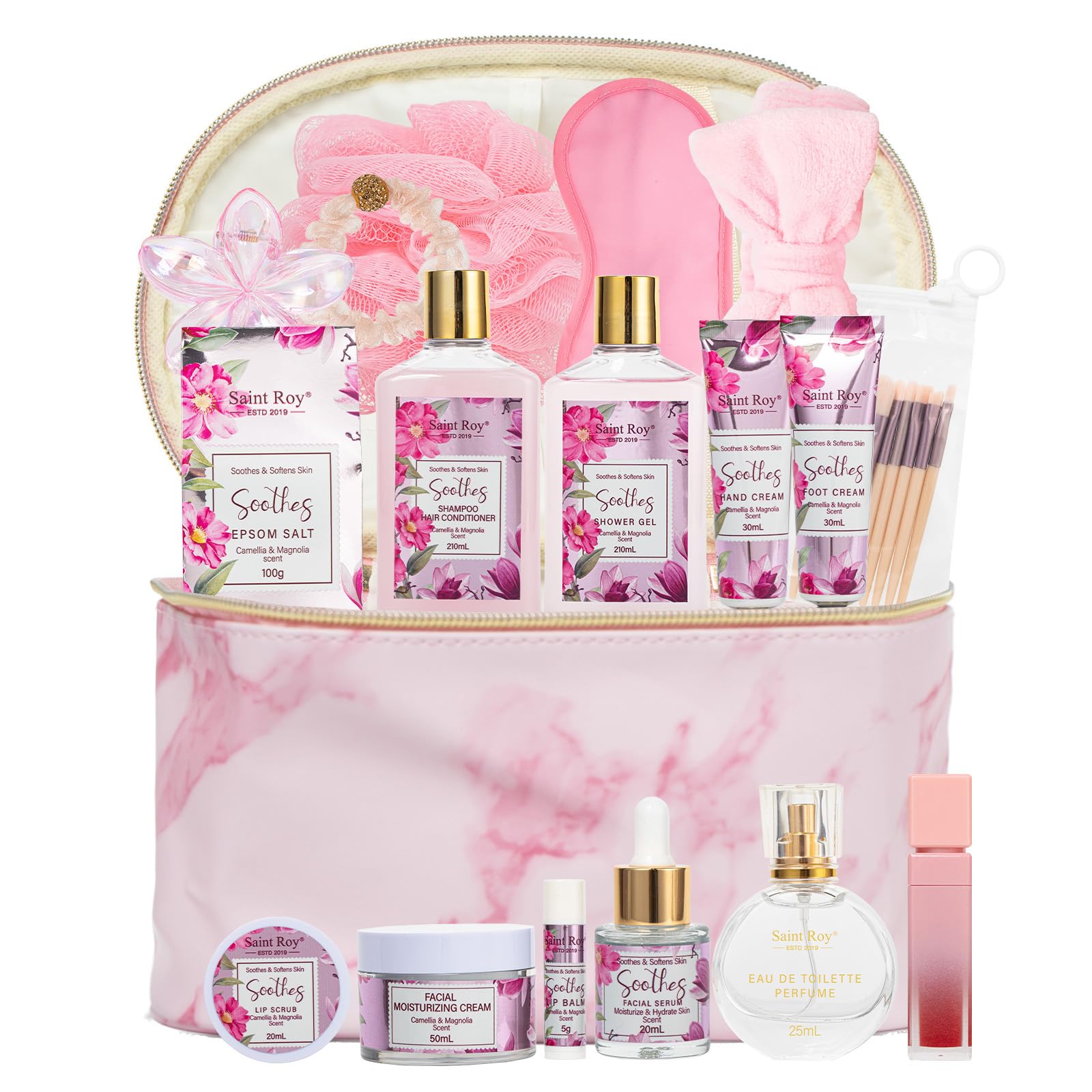 Spa Bath &amp; Body Gifts for Women, Jasmine Peony Spa Gift - Saint Roy