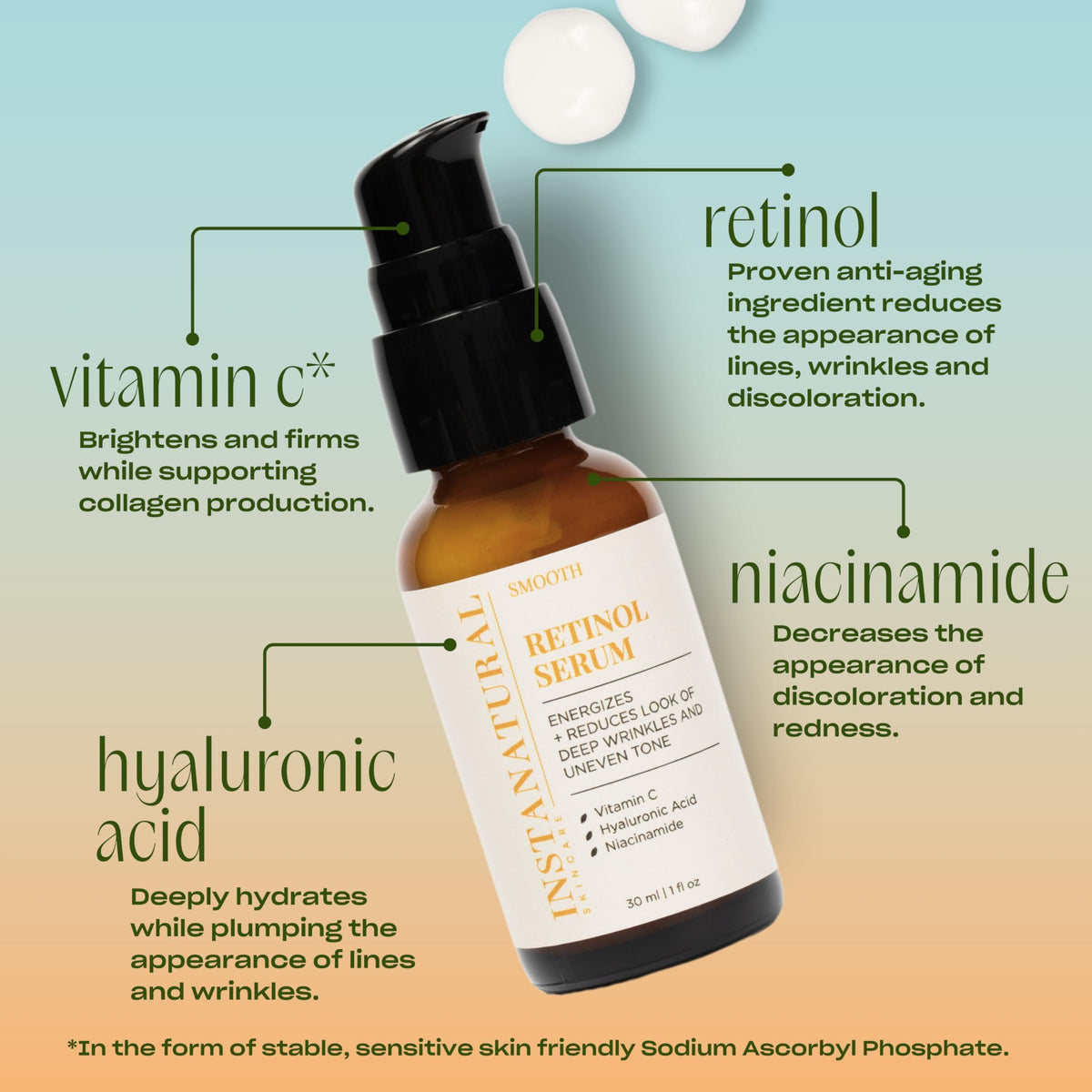 InstaNatural Retinol Serum for Face with Niacinamide Vitamin - InstaNatural Official Imagery - 4