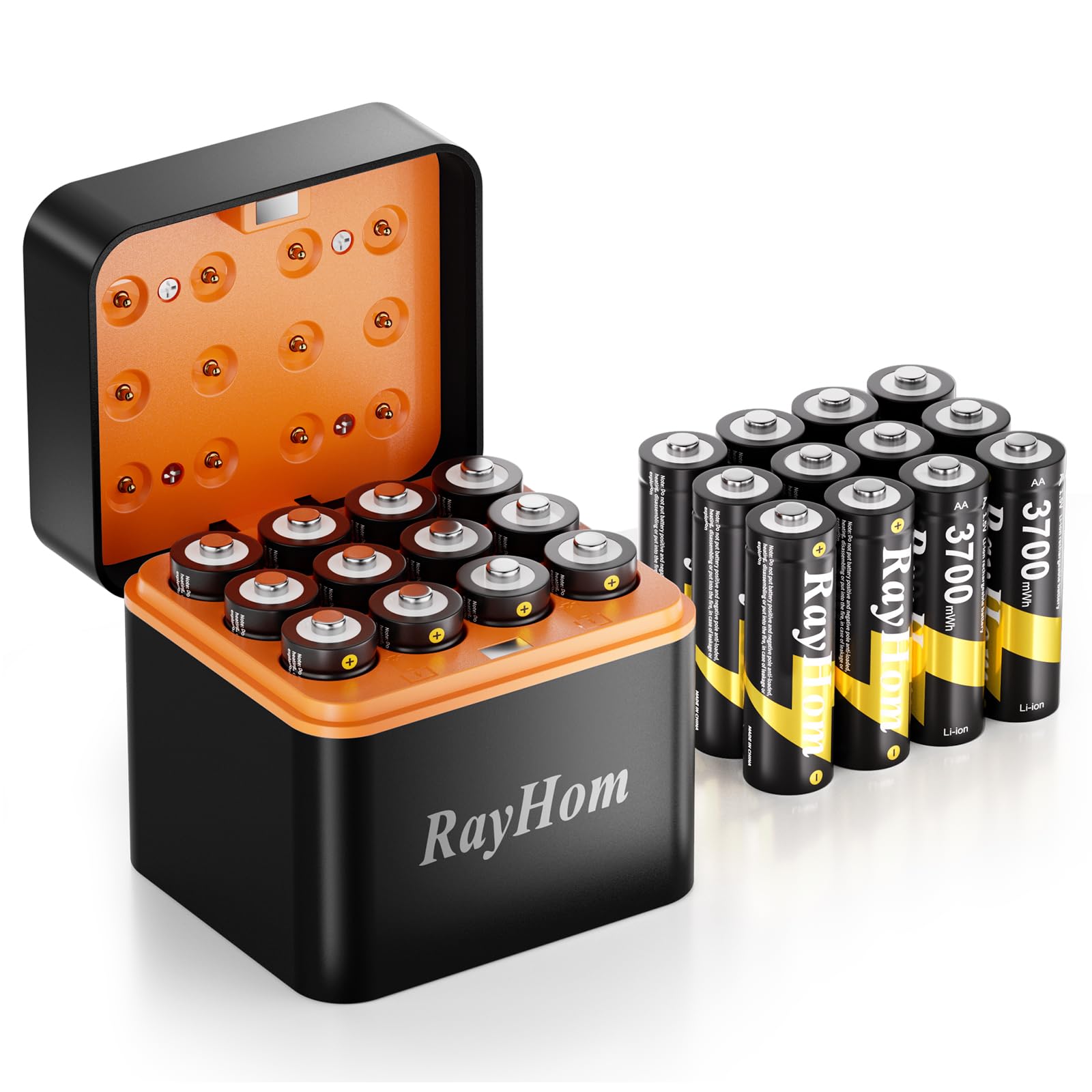 RayHom 8 Pack Rechargeable AA Lithium Batteries with Charger for - RayHom Official Product View 7
