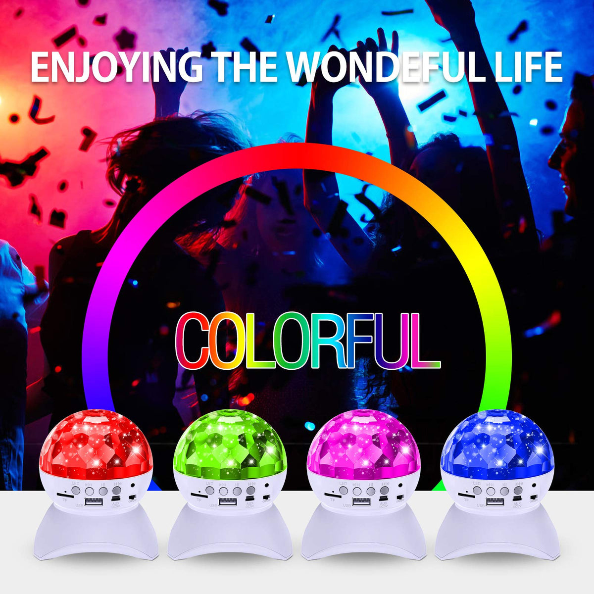 Disco Ball Home Party Light Show Speaker - HTRise Official Imagery - 8
