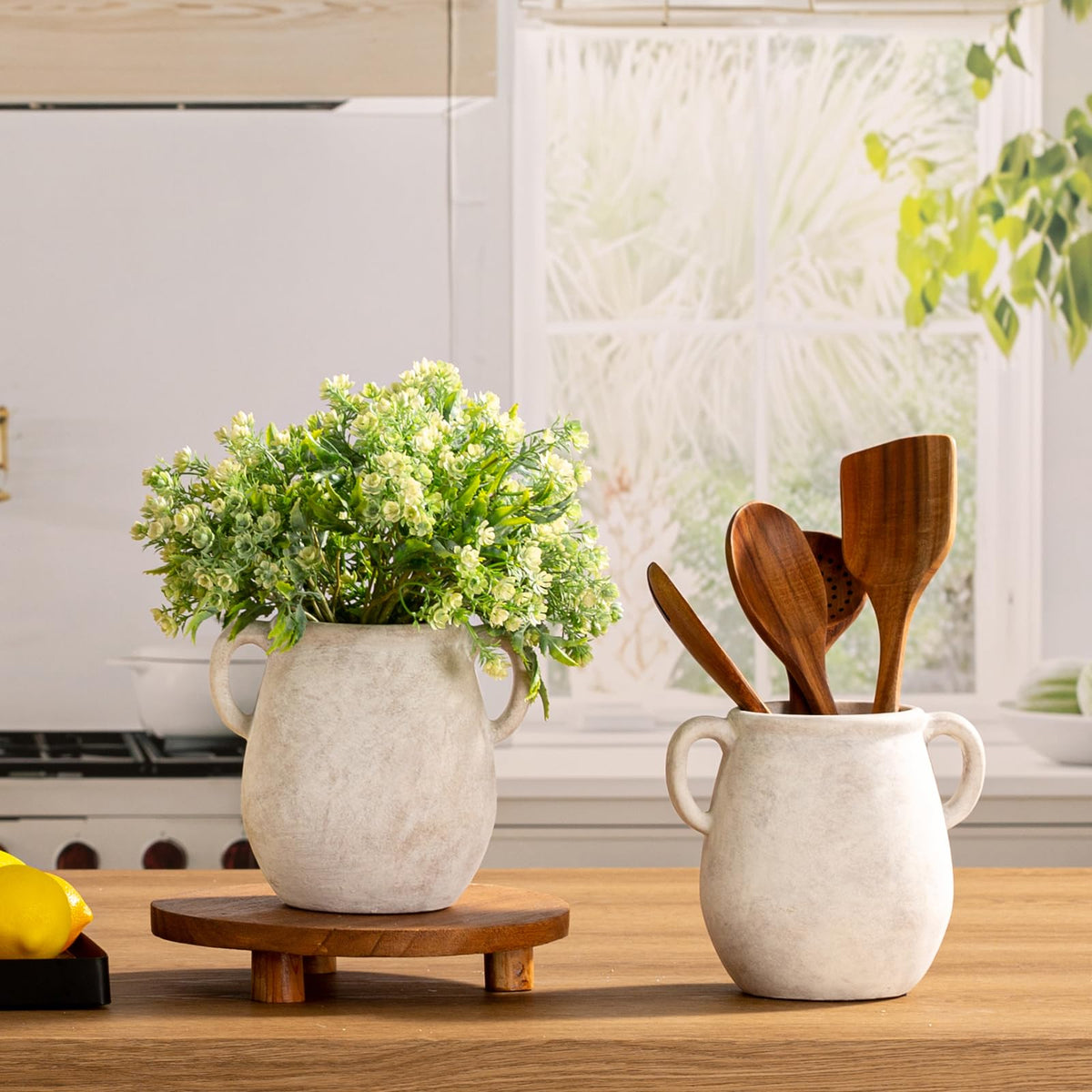 Ceramic Flower Vase Home Table Decor Living Room Farmhouse 7 - Vanselia Official Imagery - 4