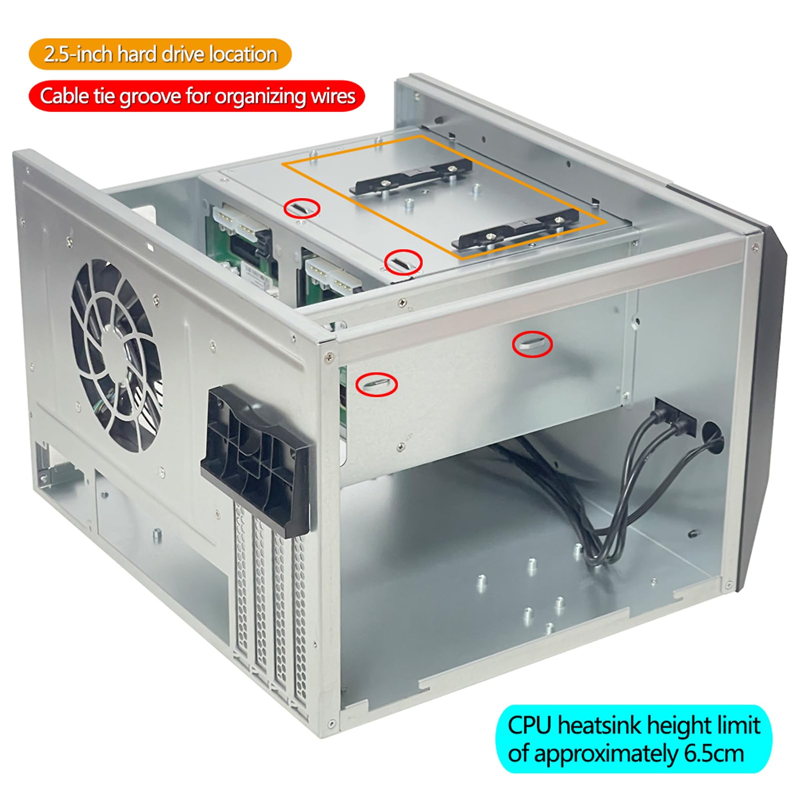 Generic ZhenLoong-X86 8 Bay NAS case Server Storage Chassis Hard Disk Drive hot-swap 12Gb backbplane SFF8643 Interface Support MATX/ITX MB/USB3.0 * 2 Come with PCIe X4 8 SATA Expansion Card