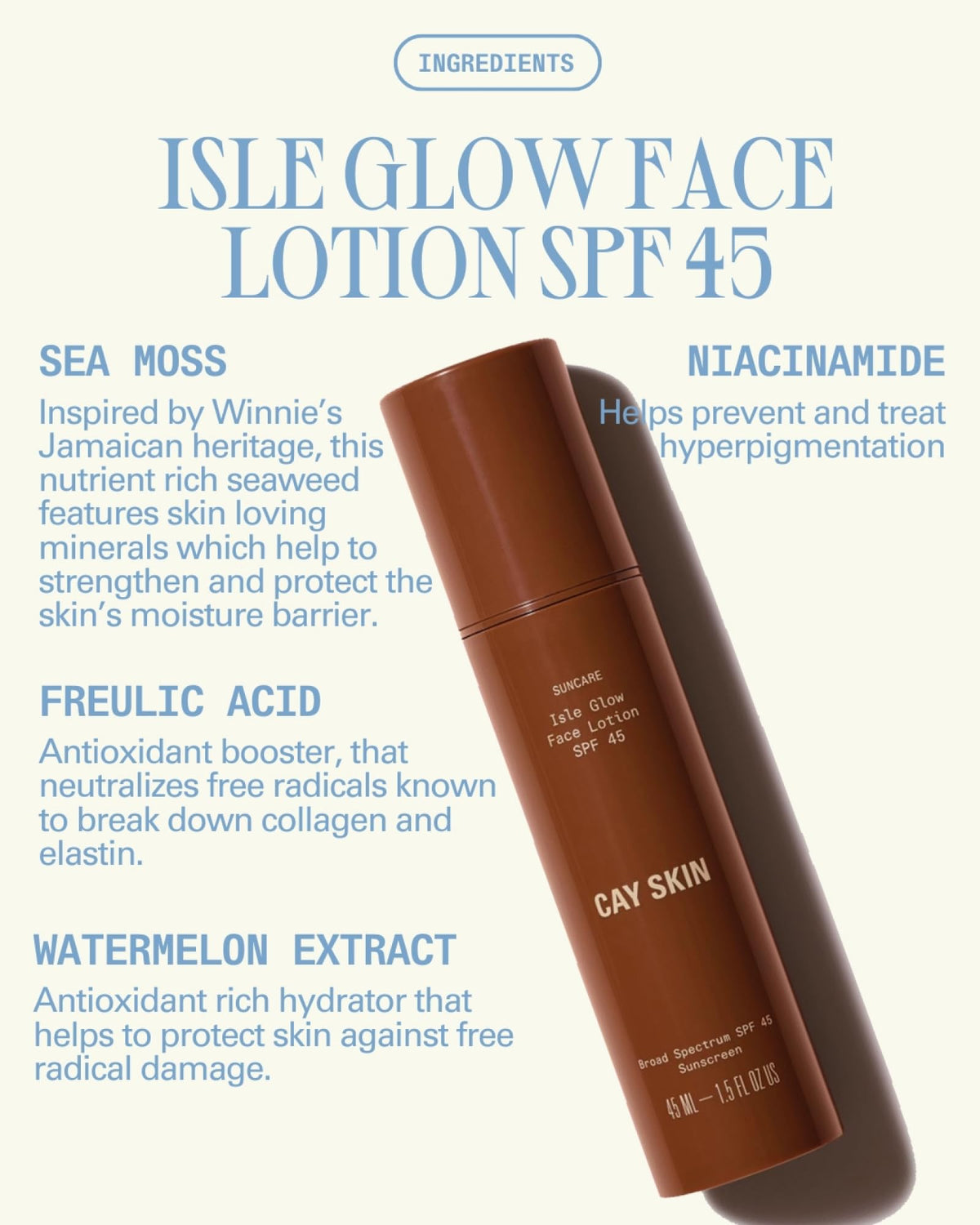 Cay Skin Isle Glow Face Moisturizer SPF 45 Illuminating - Cay Skin Official Imagery - 4