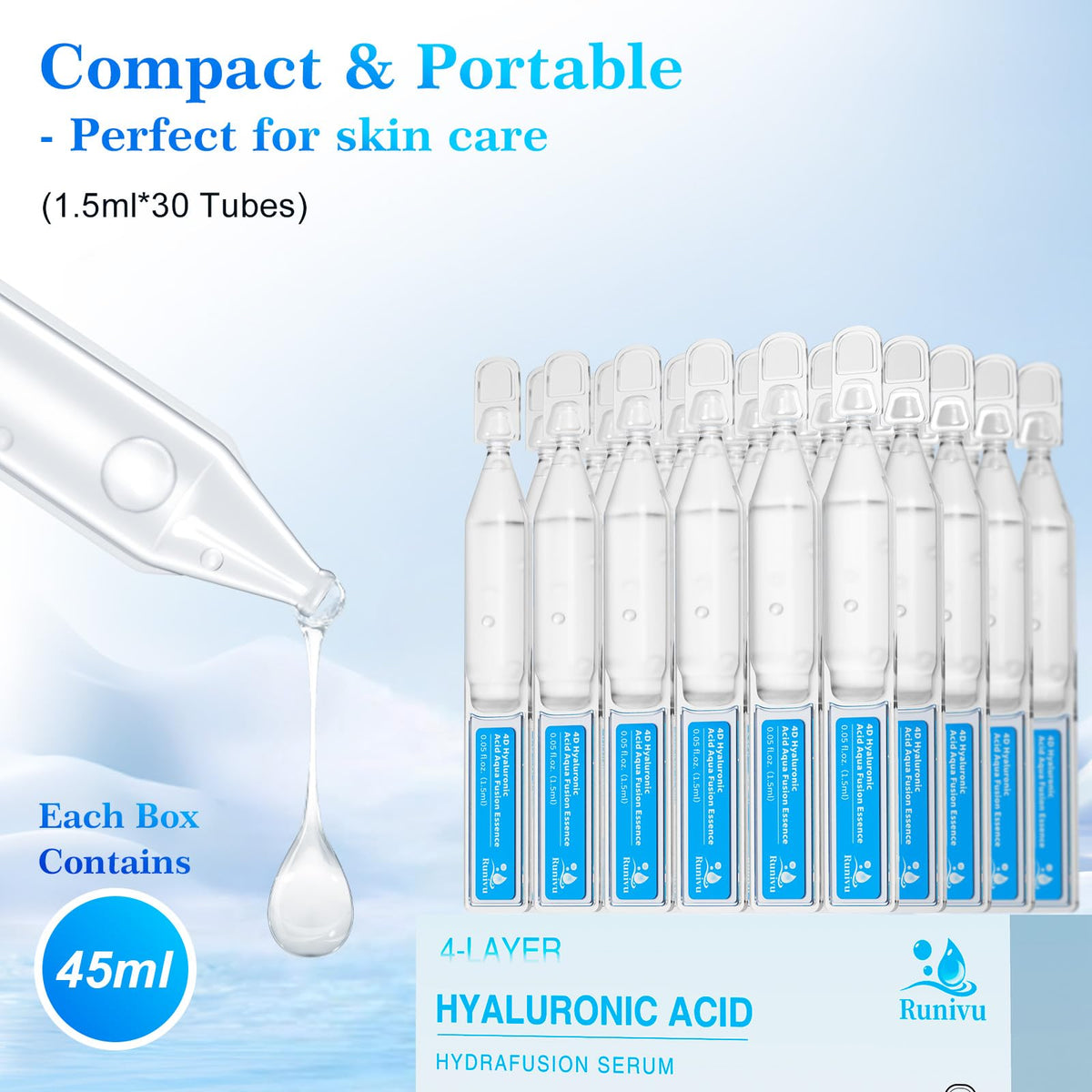 Hyaluronic Acid Serum for Face 3 4D Deep Hydrating Facial - BurGift Official Imagery - 8