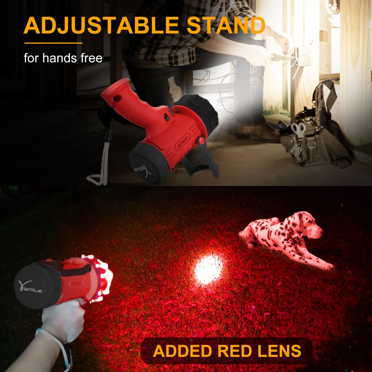 YIERBLUE Rechargeable Spotlight Flashlight with High Lumen - YIERBLUE Official Imagery - 6