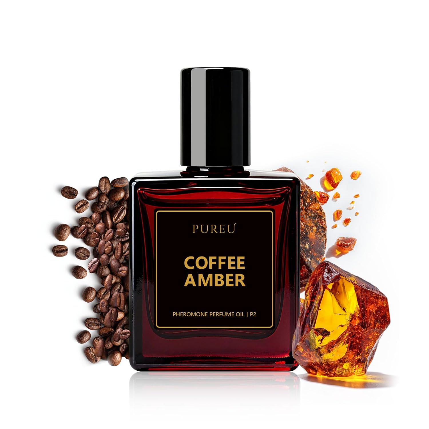 PUREU pheromone perfume oil for women, featuring a sleek bottle with long-lasting pheromones to enhance attraction.