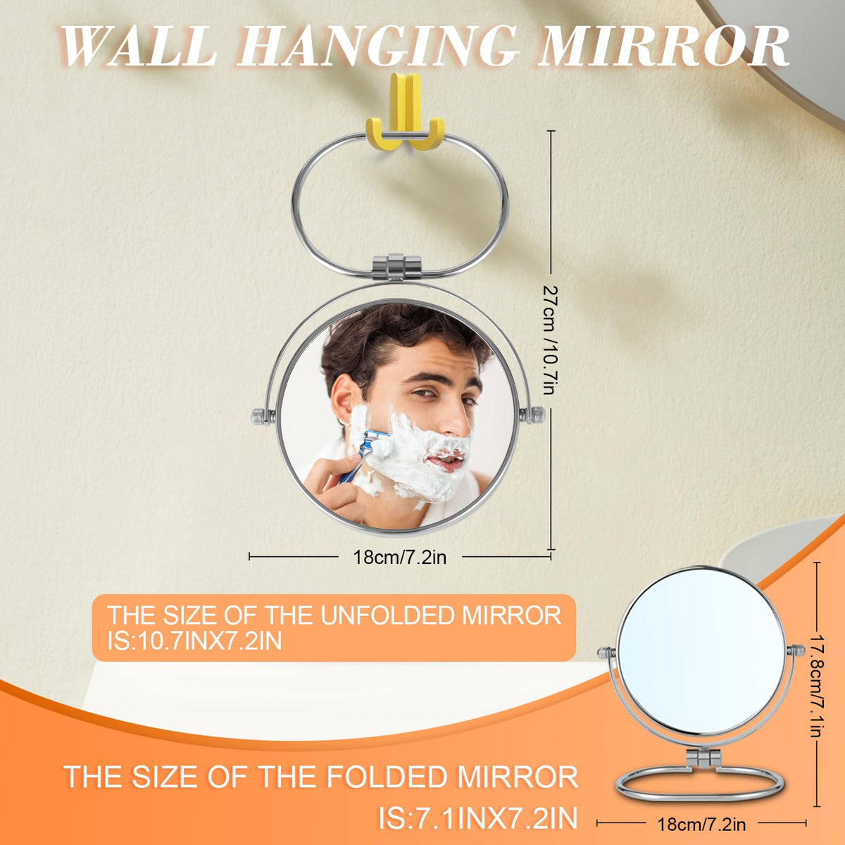Travel Makeup Mirror 6 Portable Folding Vanity Mirror with - AumVum Official Imagery - 4