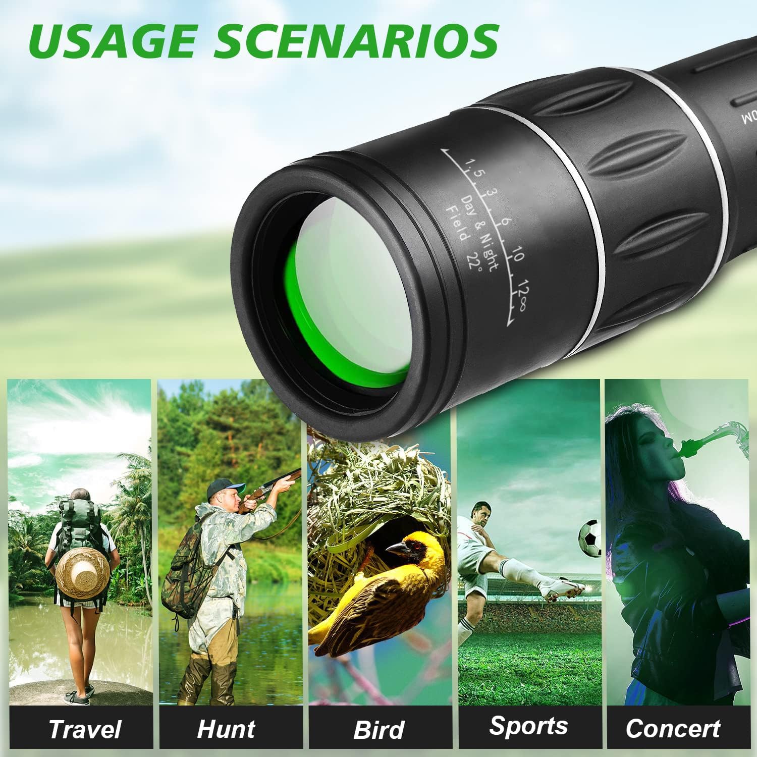 Sihea 16X52 Mini Monocular Telescope High Powered for Adults, Bir - Sihea Official Product View 6