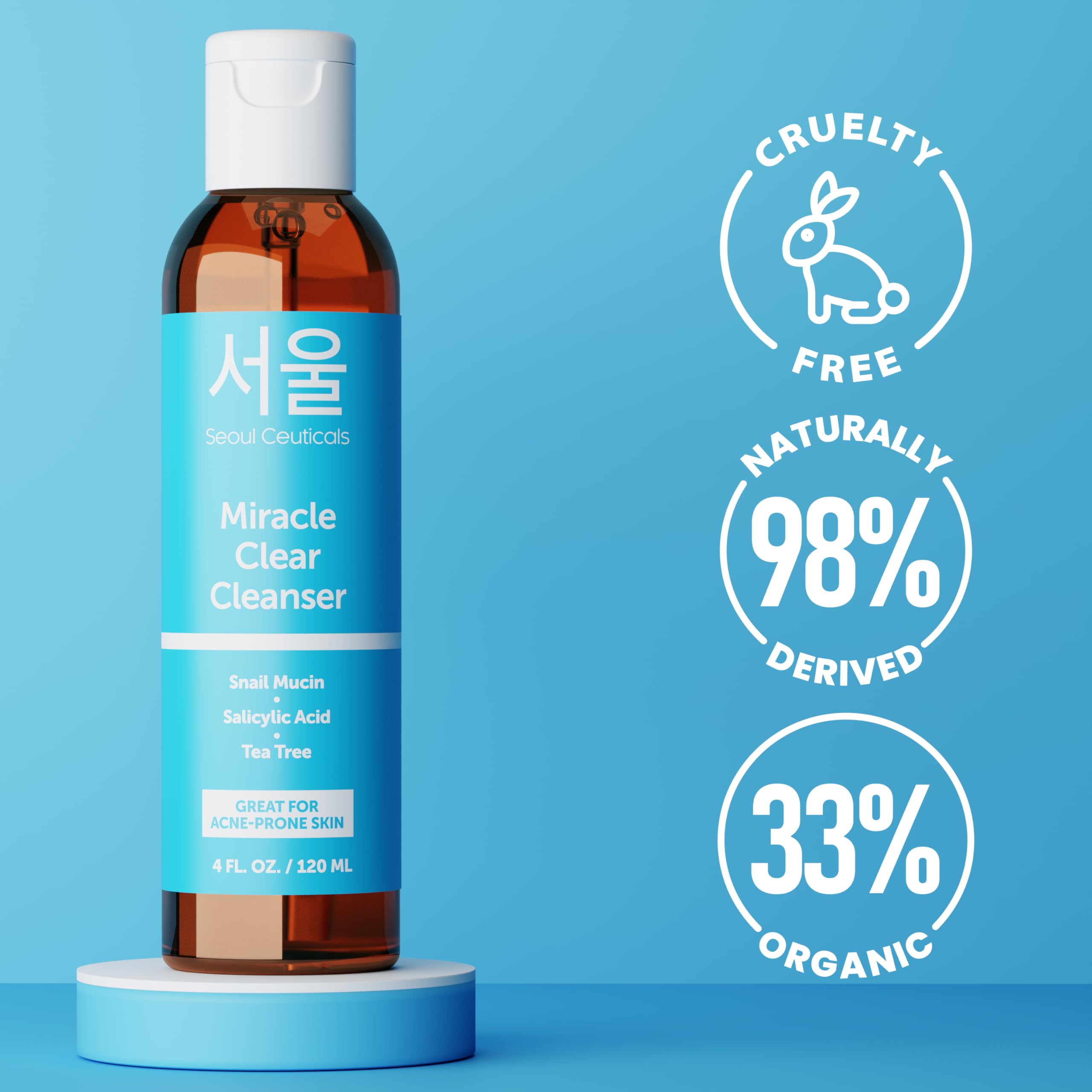 SeoulCeuticals Korean Acne Snail Cleanser Face Wash - SeoulCeuticals Official Product Imagery - 5