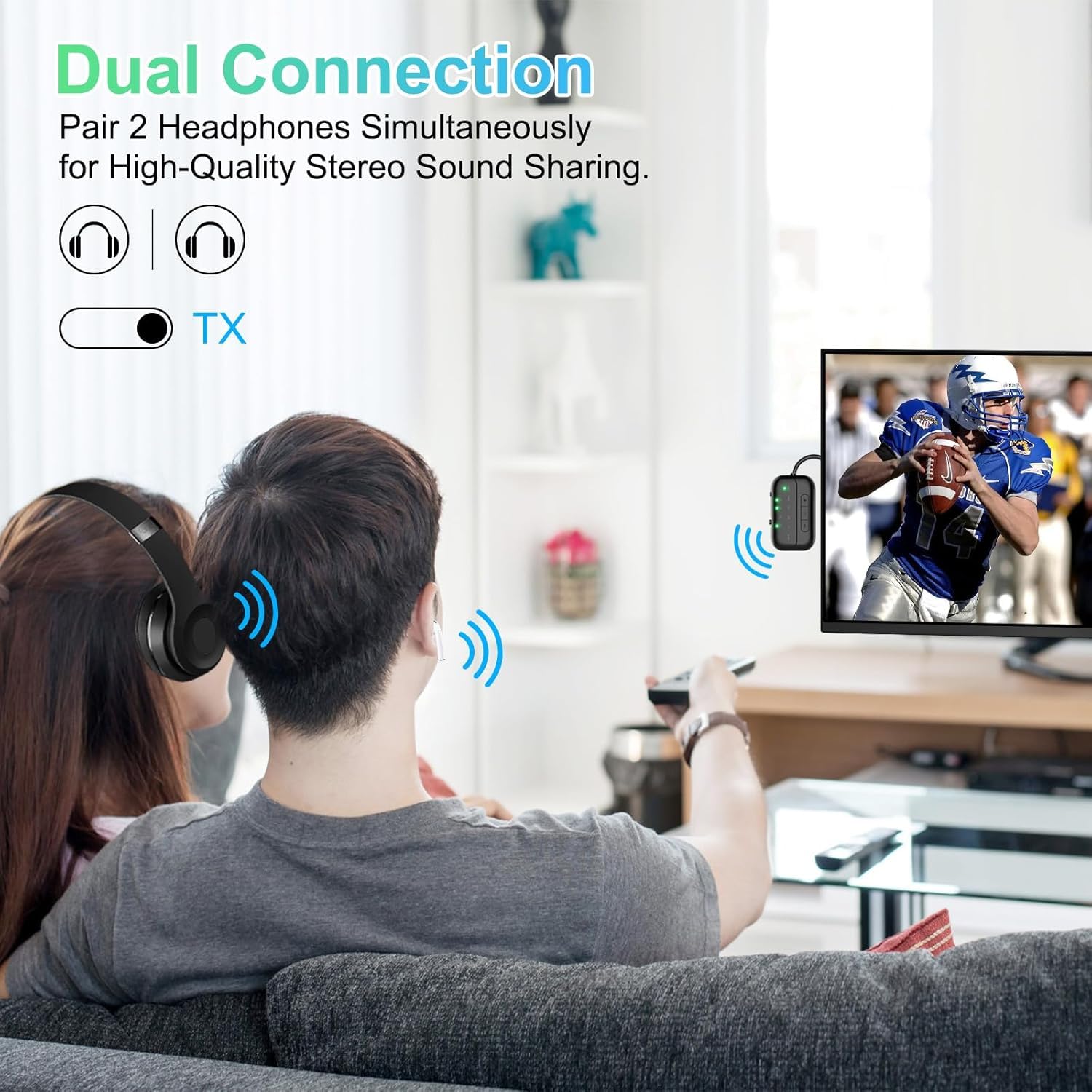 Beeitzie 2-in-1 Bluetooth Transmitter Receiver, Bluetooth Adapter for - View 3