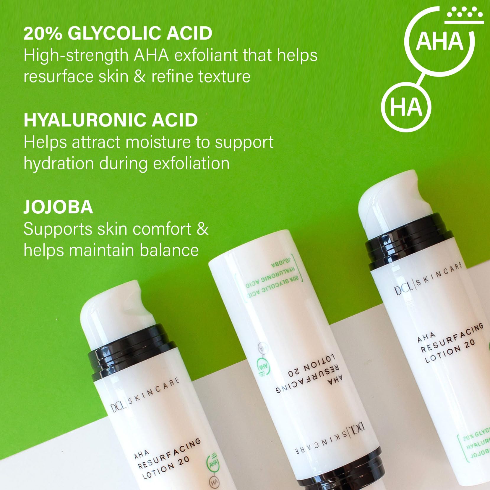 DCL Skincare AHA Resurfacing Lotion 20 with 20 Glycolic Acid - DCL Official Imagery - 5