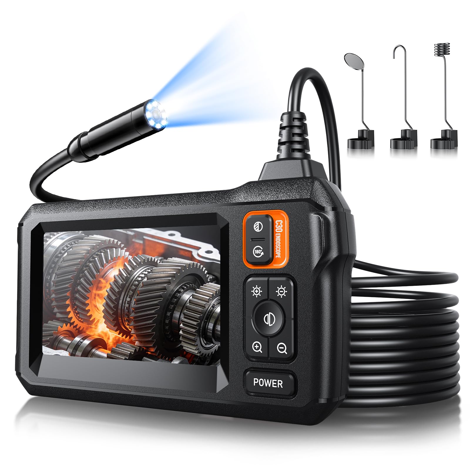 MugEasy Endoscope Camera with Light, Inspection Borescope Camera - MugEasy Official Product View 1