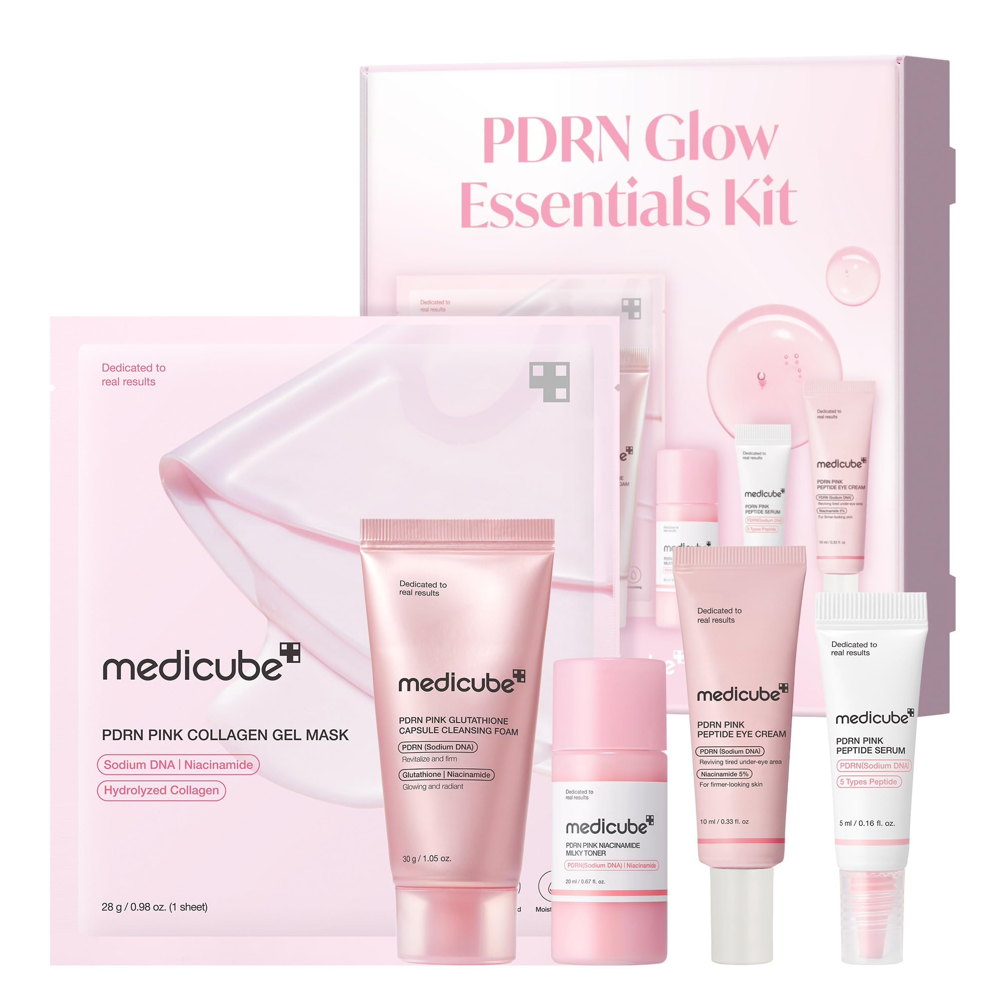 medicube PDRN Glow Essentials Kit, Mini Skincare Travel Set, - medicube