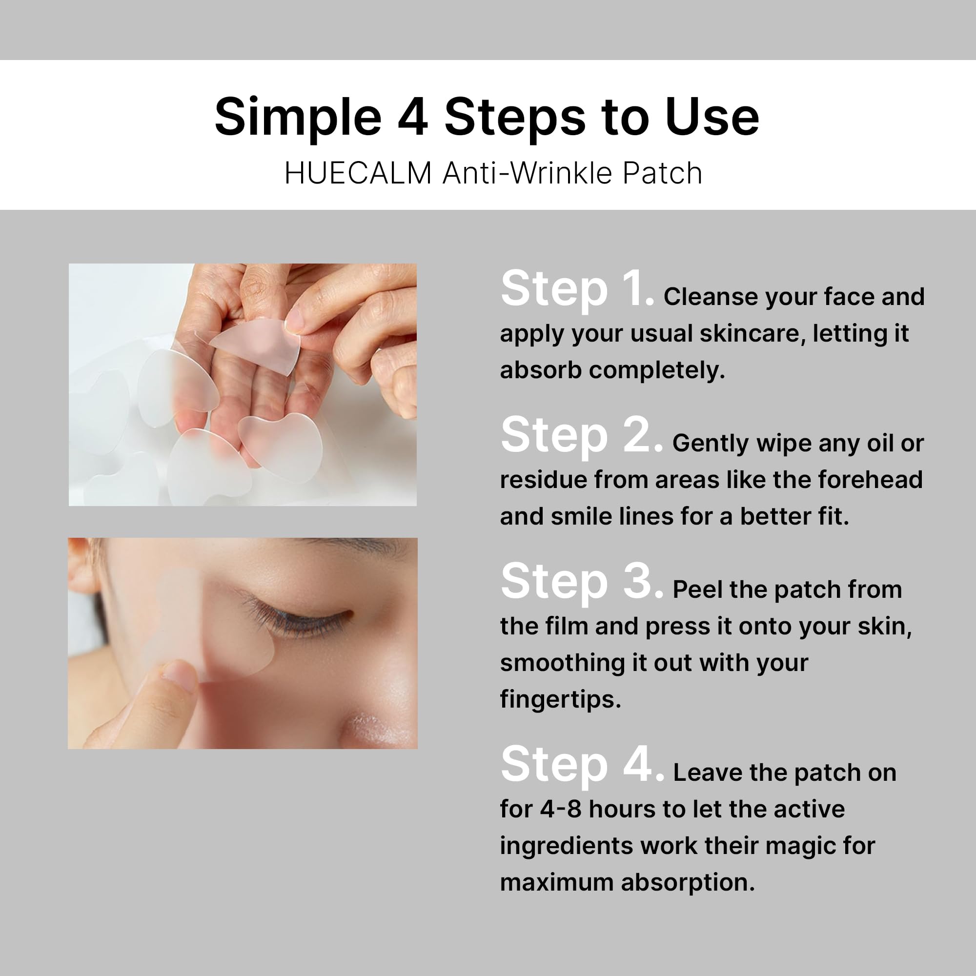 Anti-Wrinkle Patches Face Lifting with Hydrolyzed - HUECALM