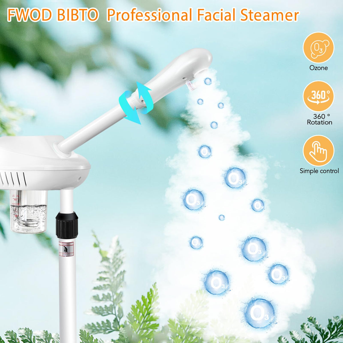Professional Facial Steamer for Deep Cleansing and Hydration - FWOD BIBTO Official Imagery - 4