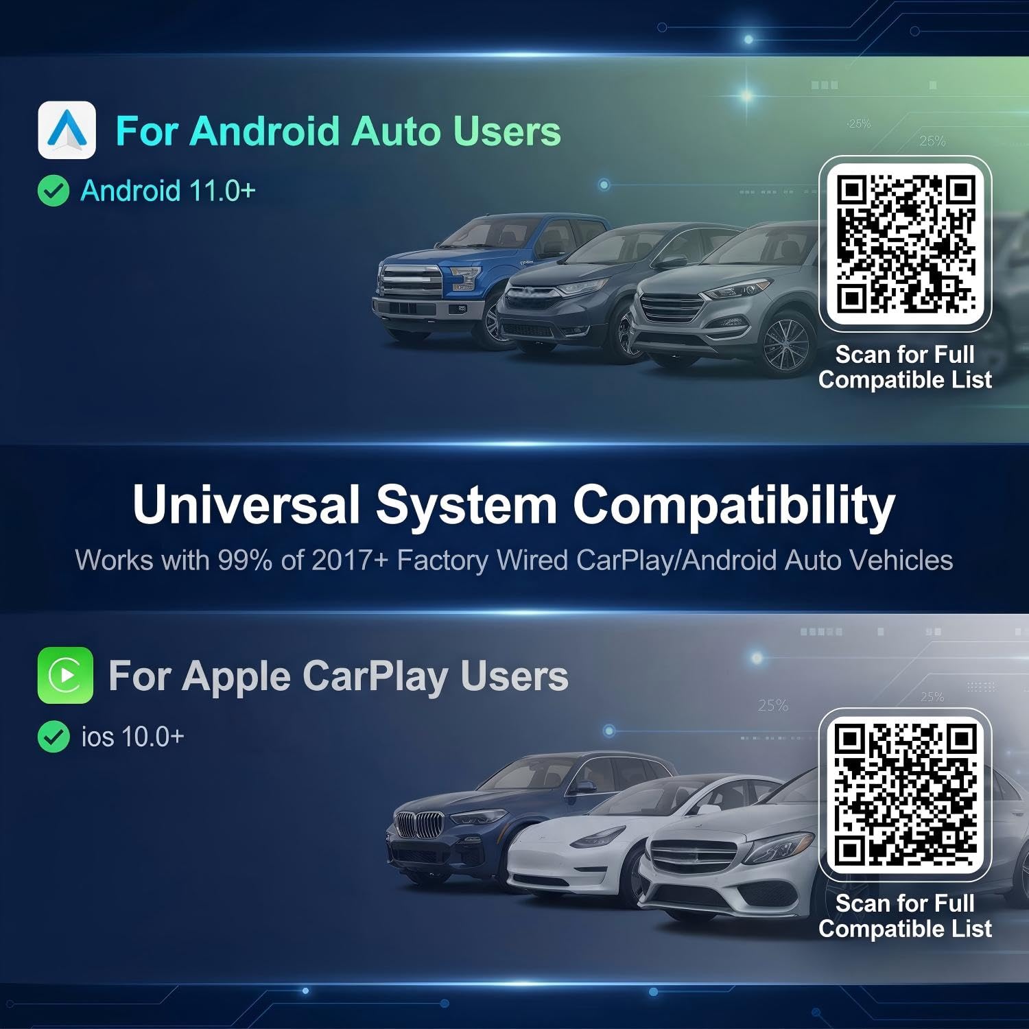 Pluvixa Wireless Carplay Adapter, Suitable for Vehicles Equipped by Pluvixa - Angle View 7